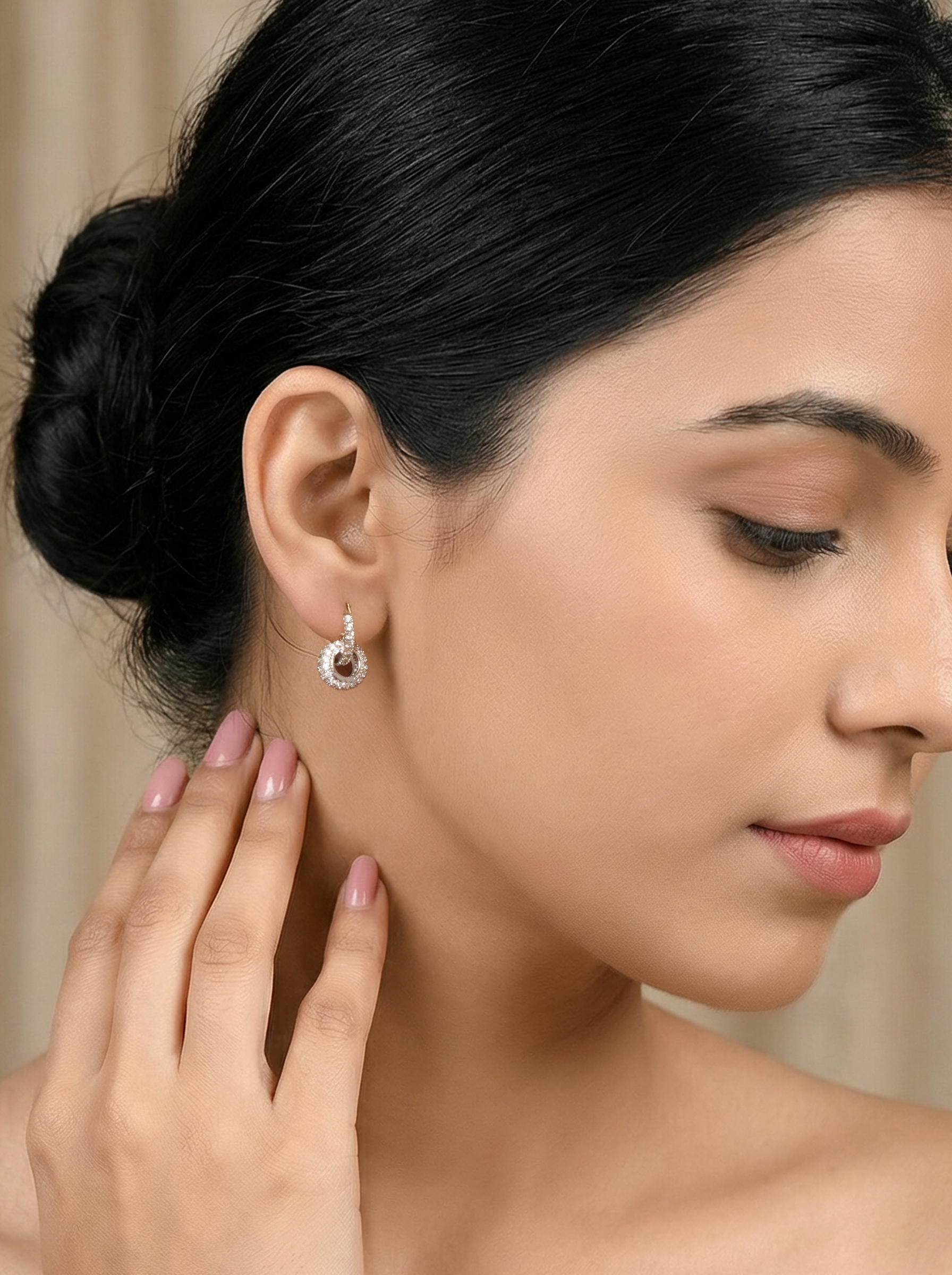 Silver Twisted Hoops
