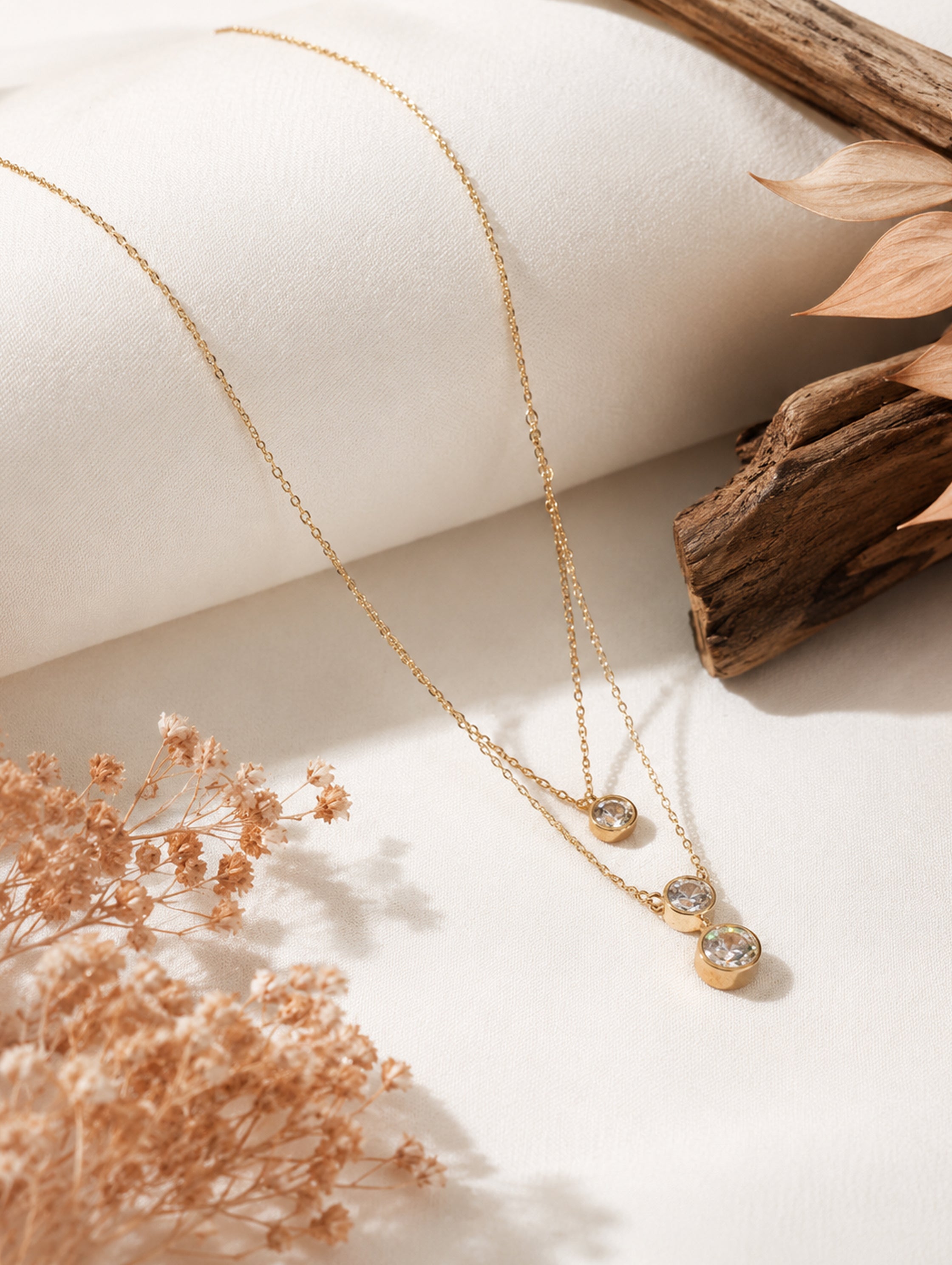 Twin Diamond Necklace