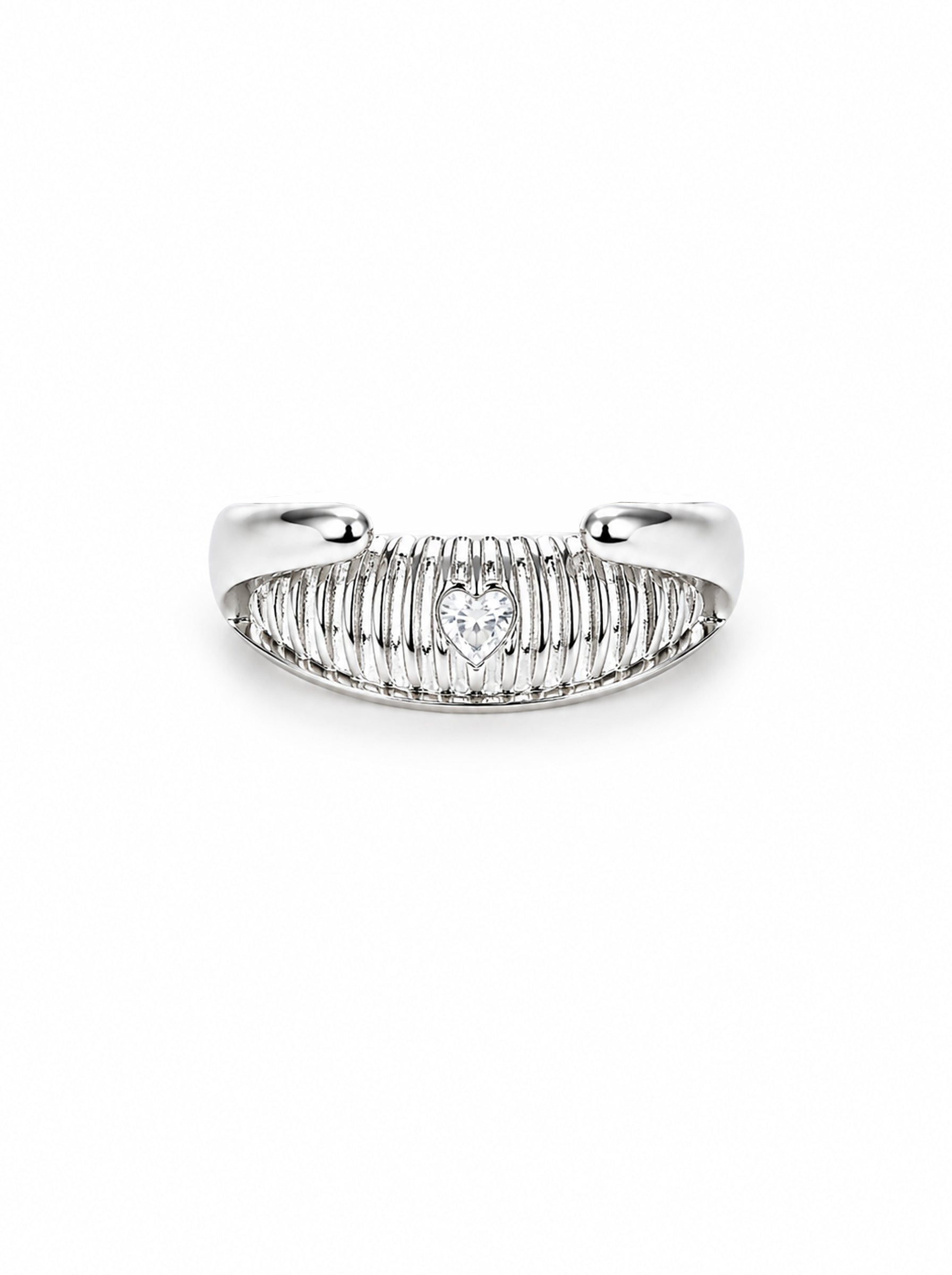 Heart Ribbed Ring