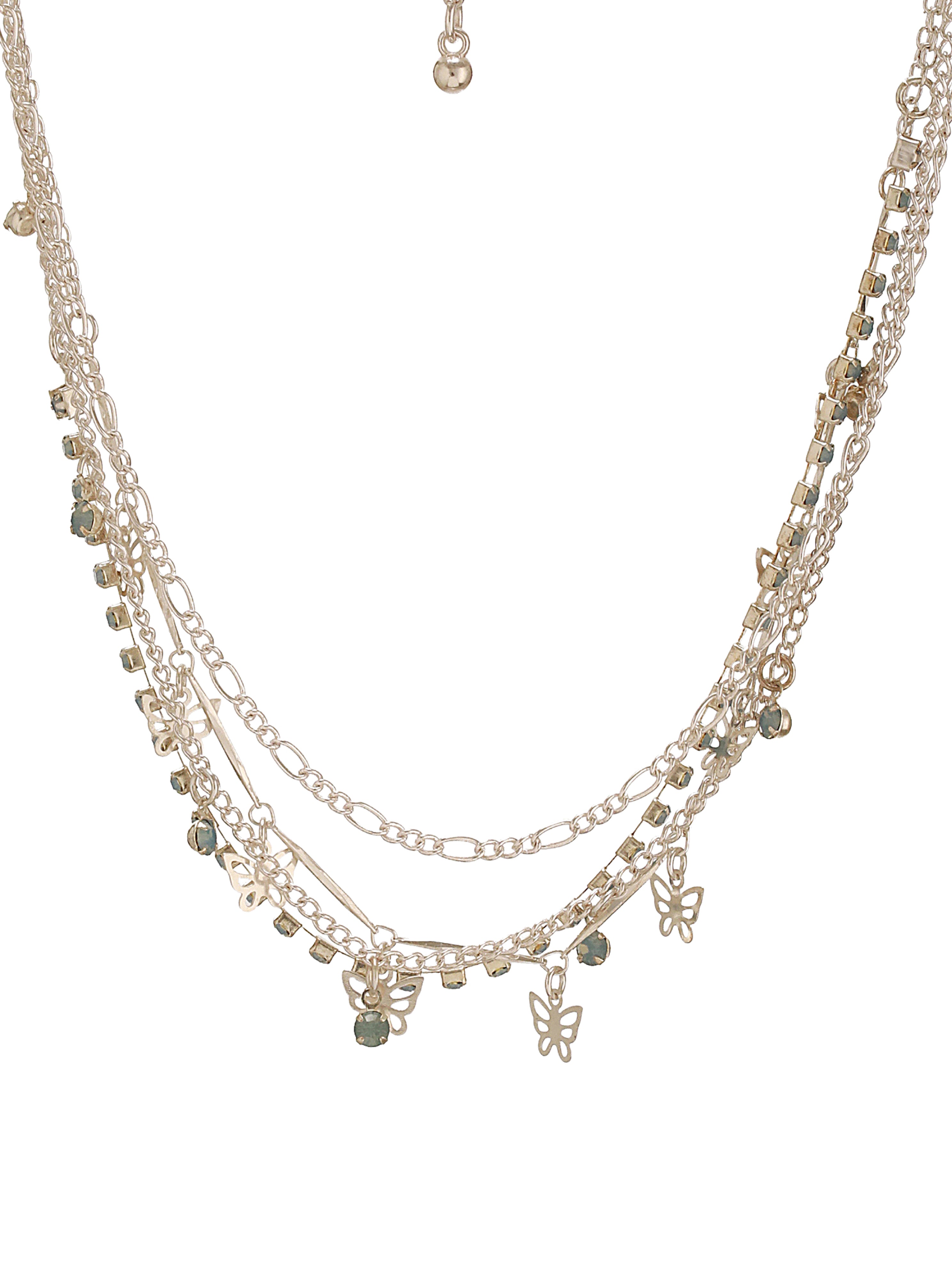 Butterfly Charm Layers Necklace