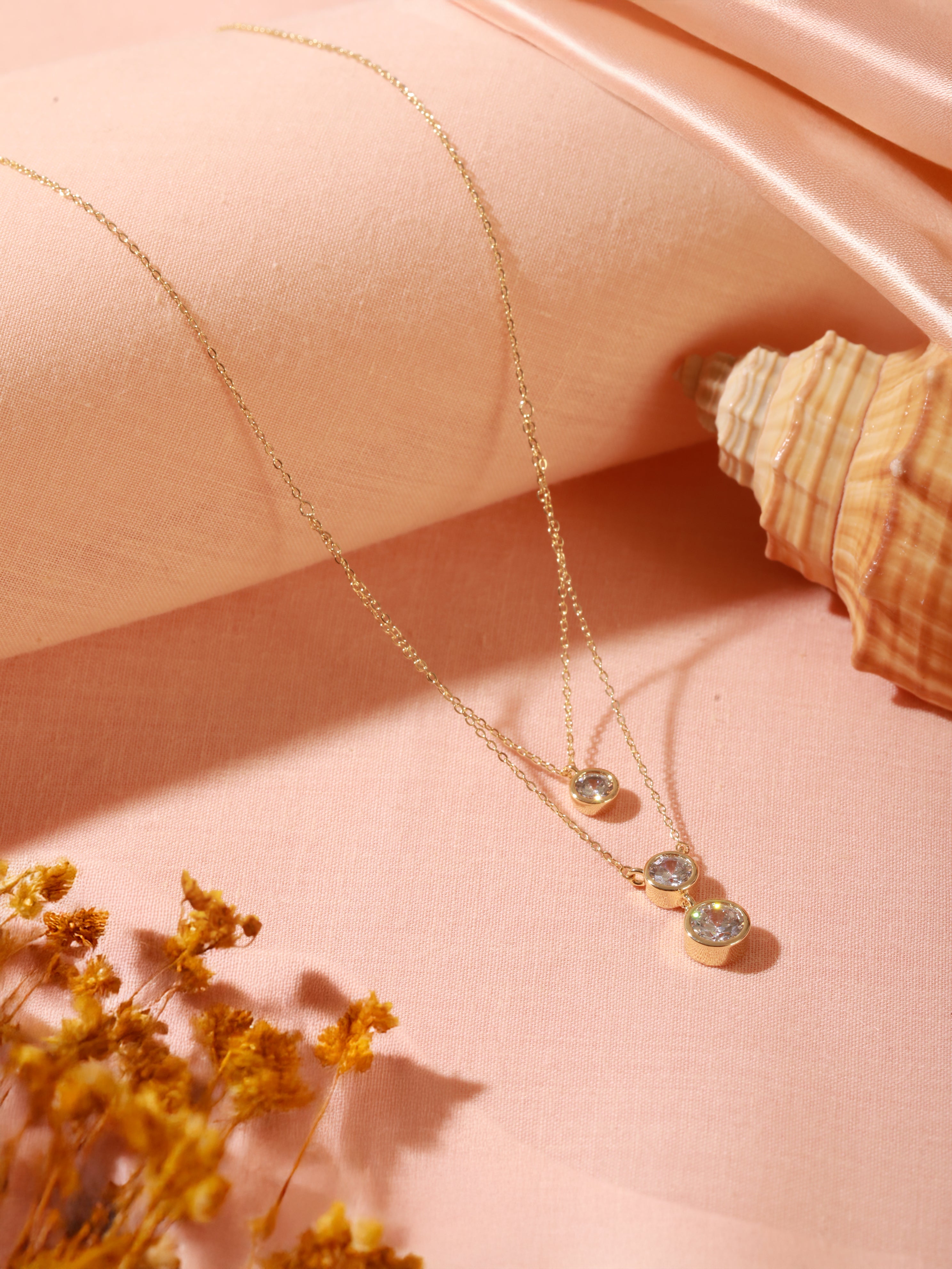 Twin Diamond Necklace