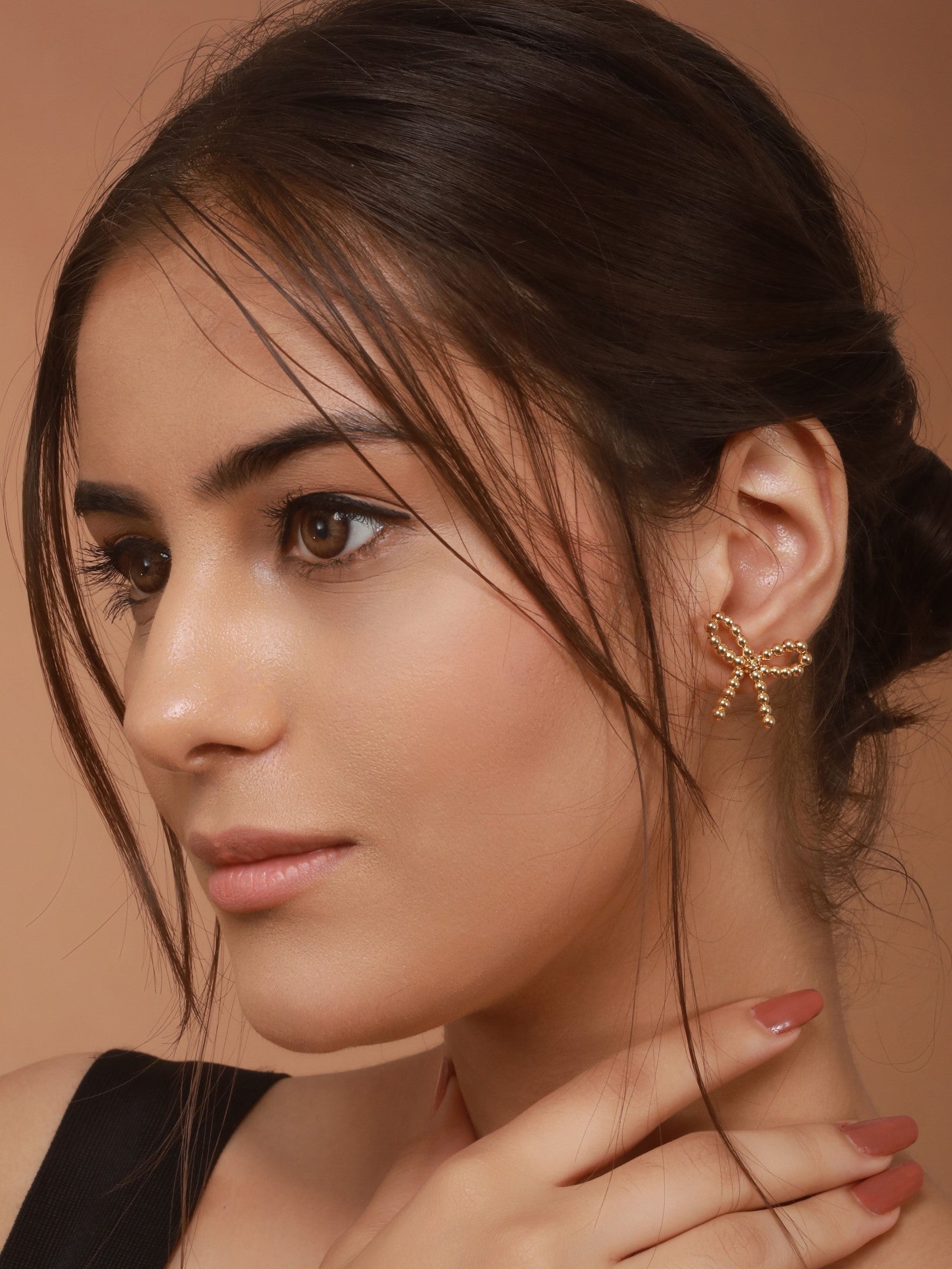 Mini Bow Studs-18K Gold Plated