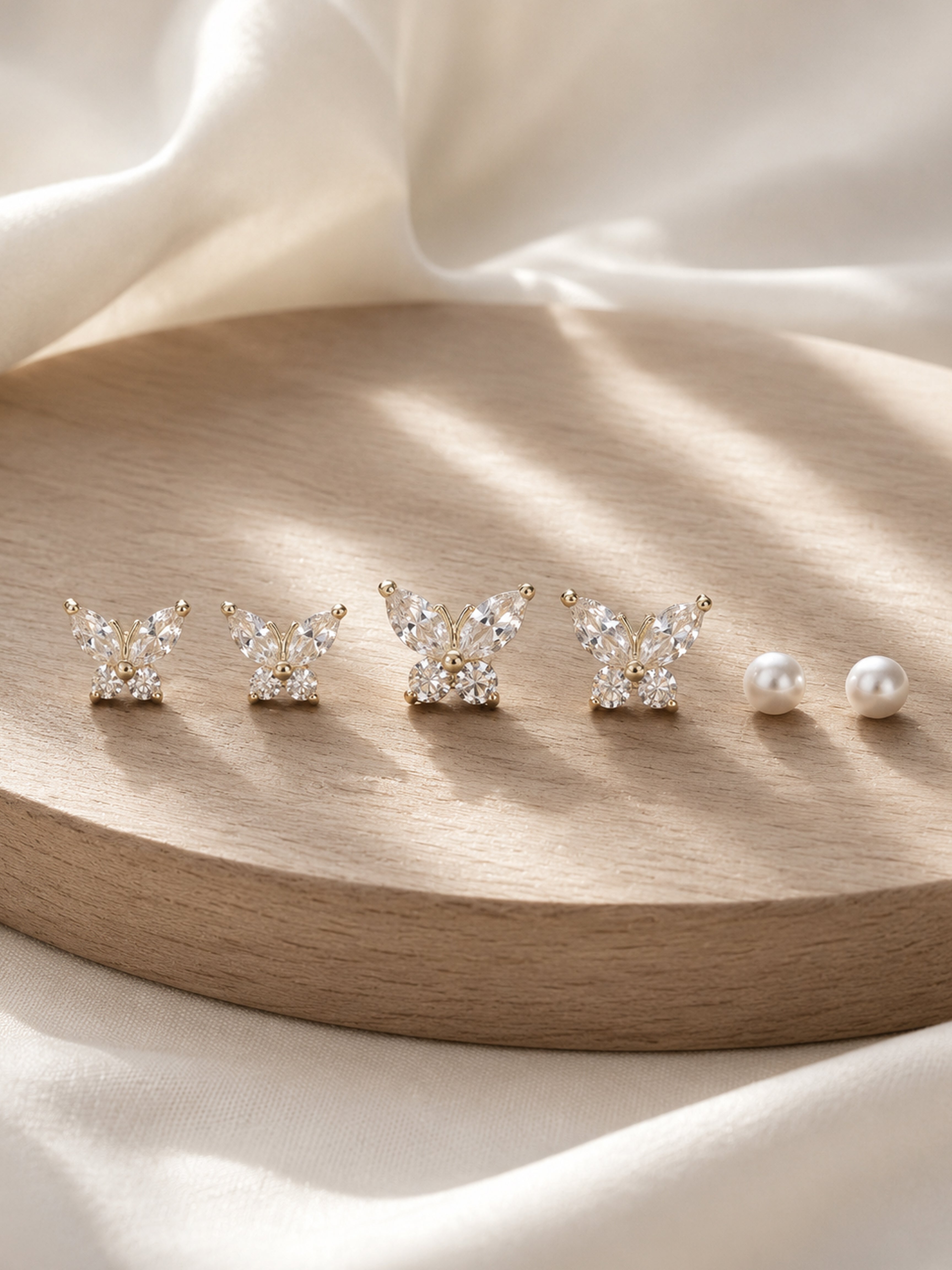 Butterfly Pearl Stack (Set Of 3)