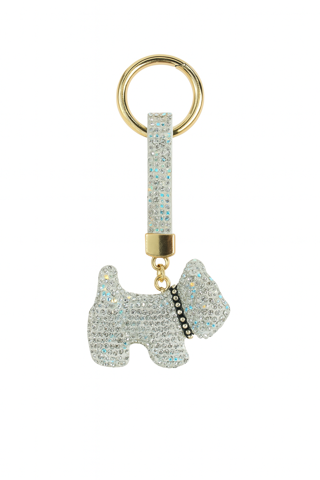 Glam Pup Crystal Keychain