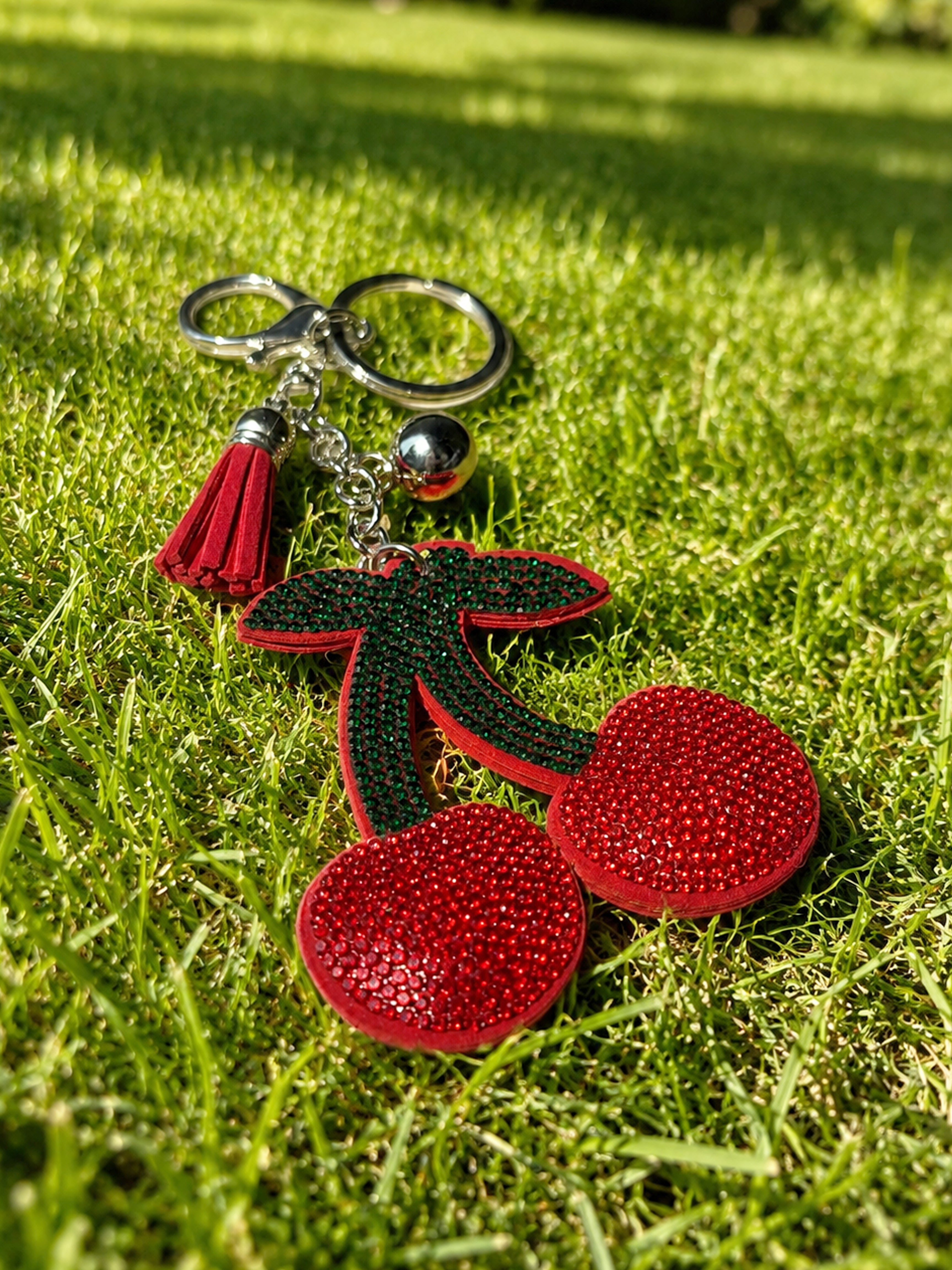 Cherry Shine Crystal Charm