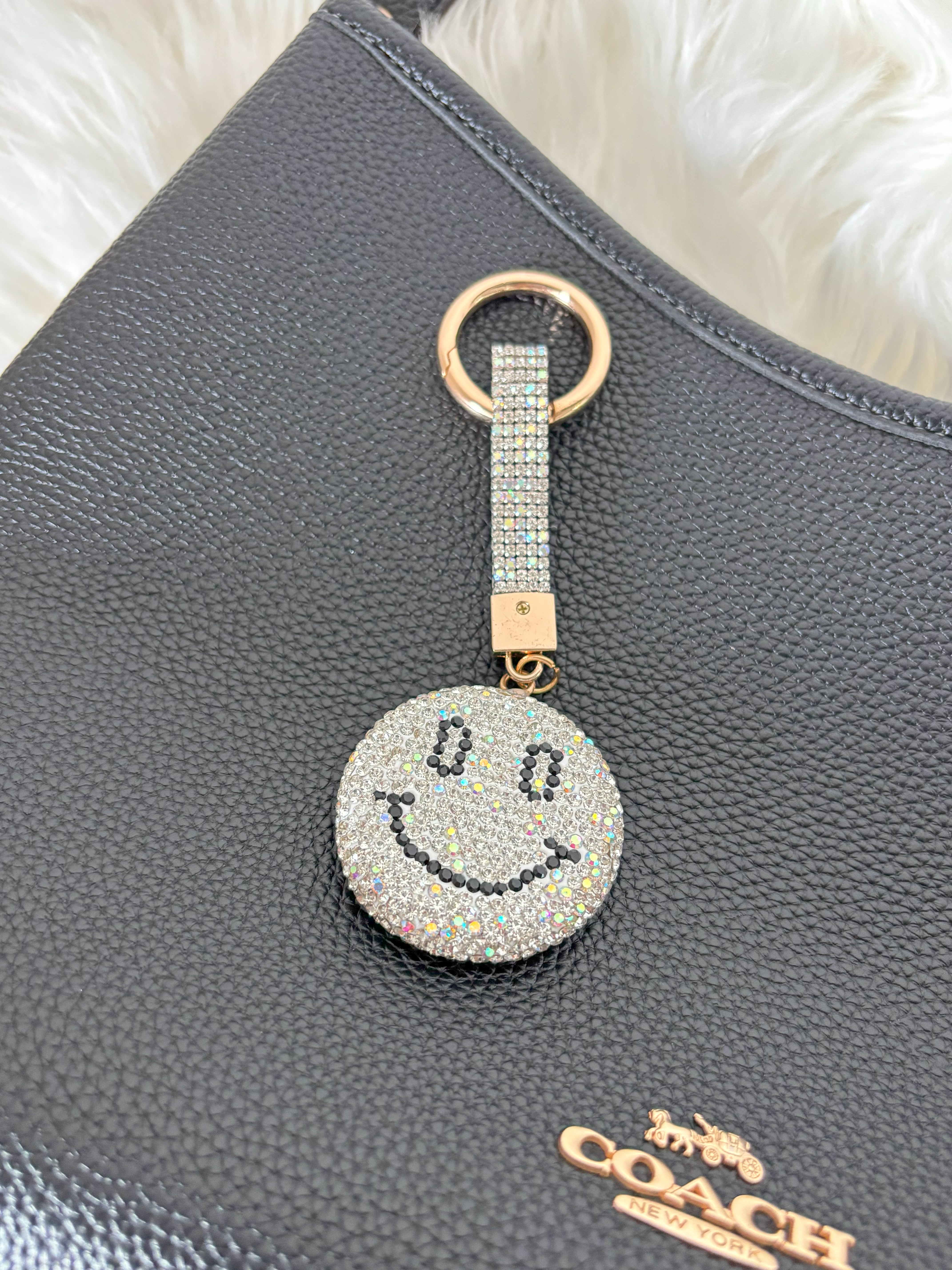 Sparkle Smile Crystal Keychain