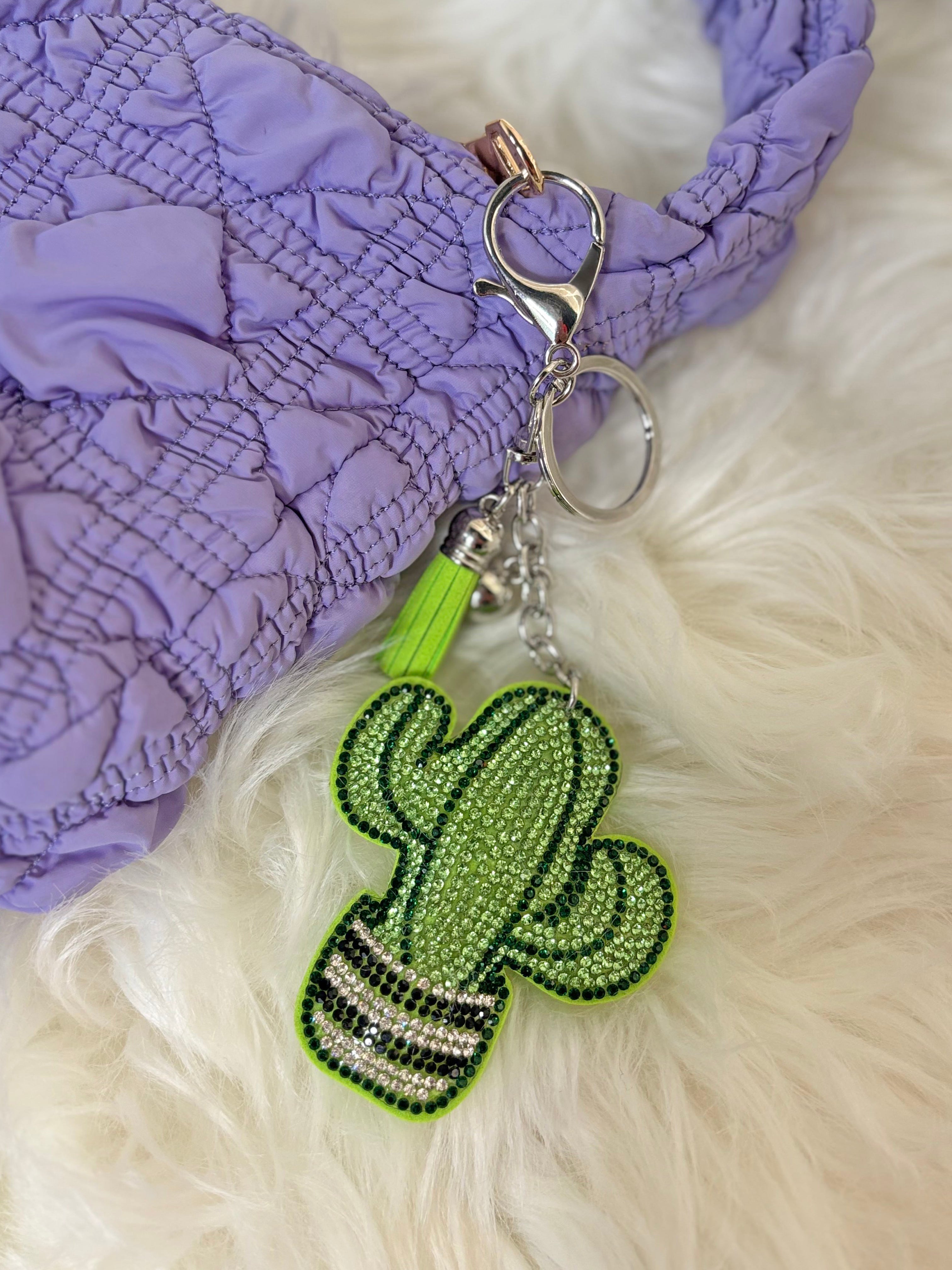Glow Cactus Crystal Keychain