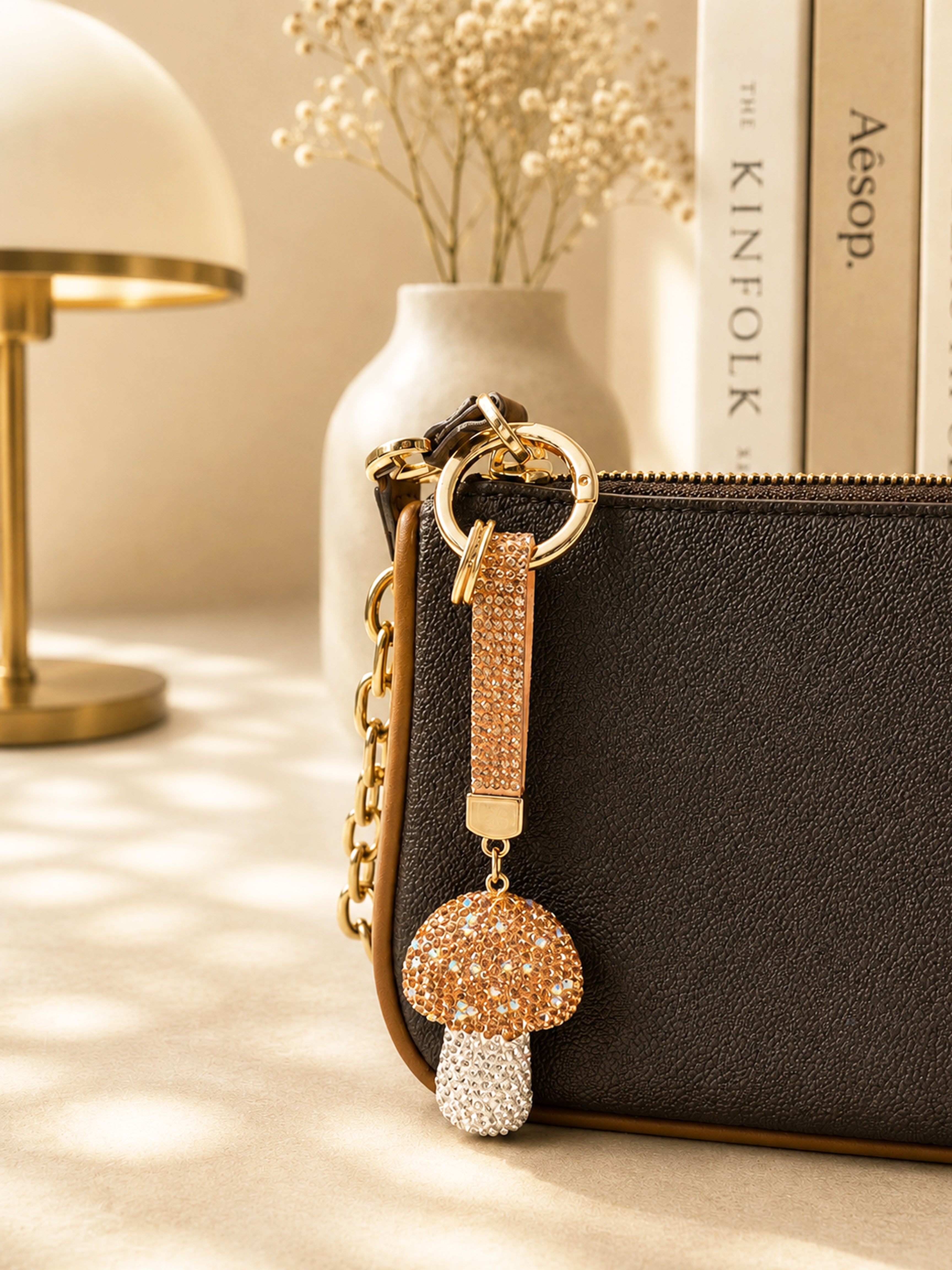 Mushroom Crystal Charm