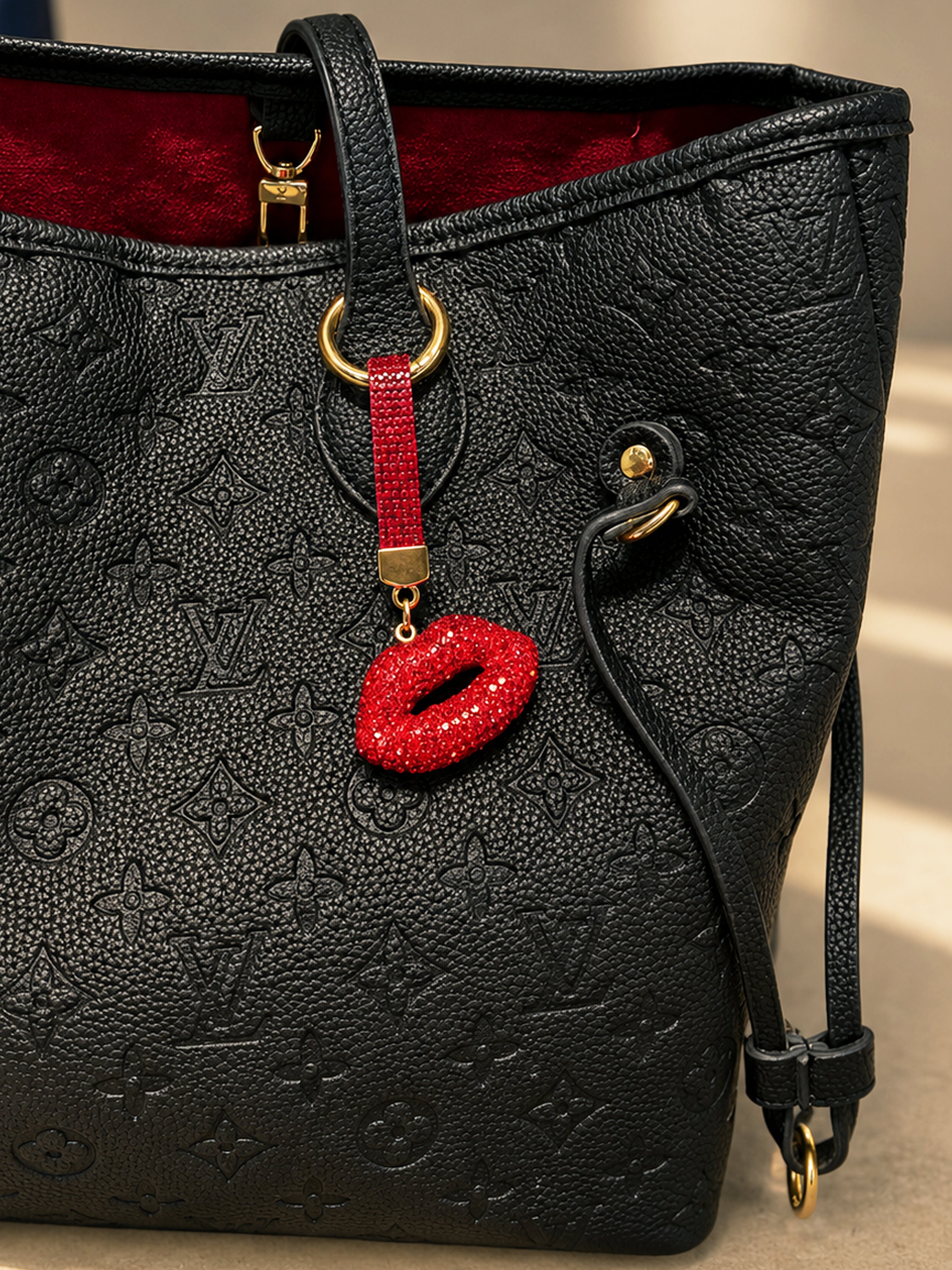 Lips Don't Lie Crystal Charm