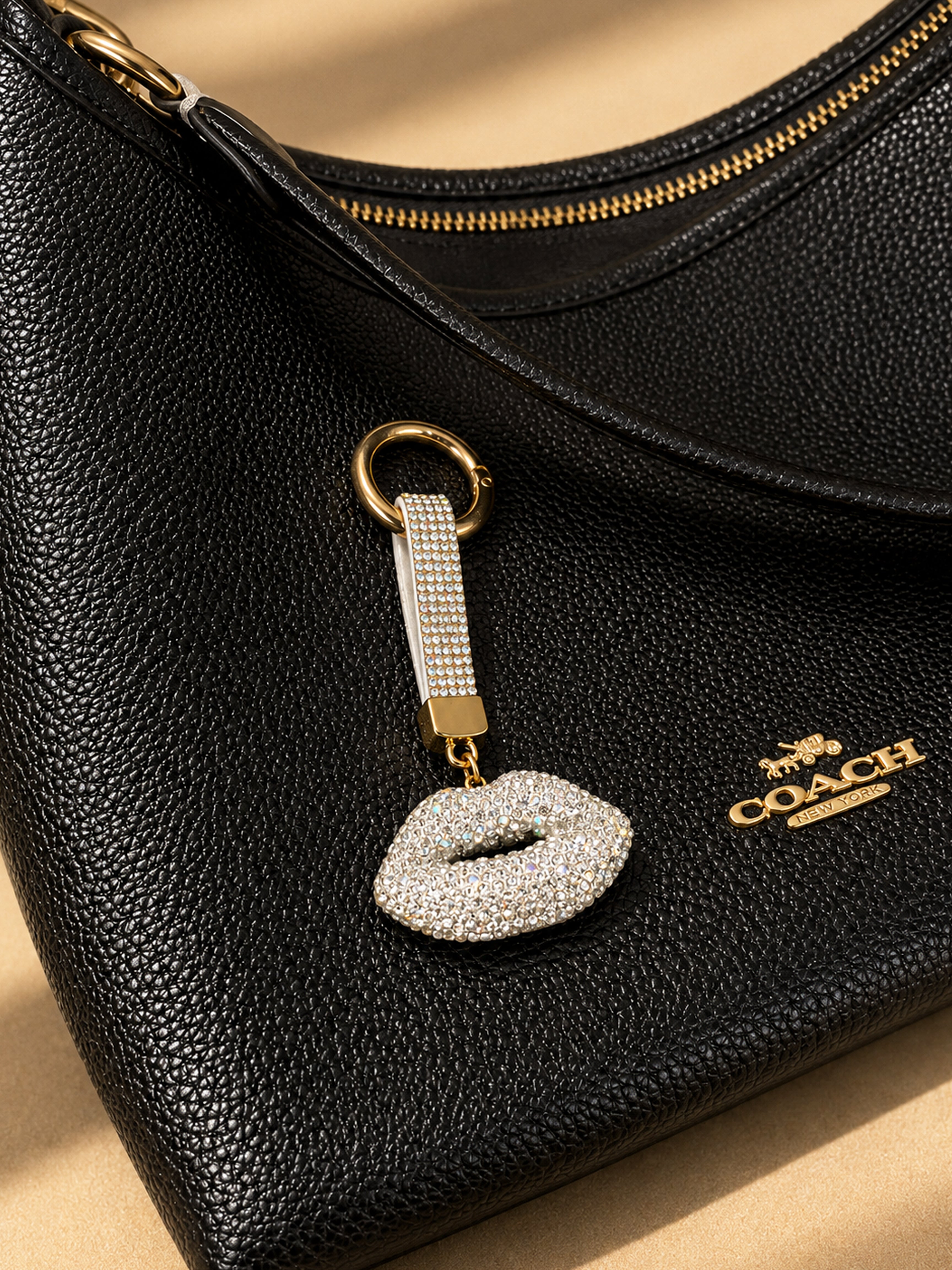 Lips Don't Lie Crystal Charm