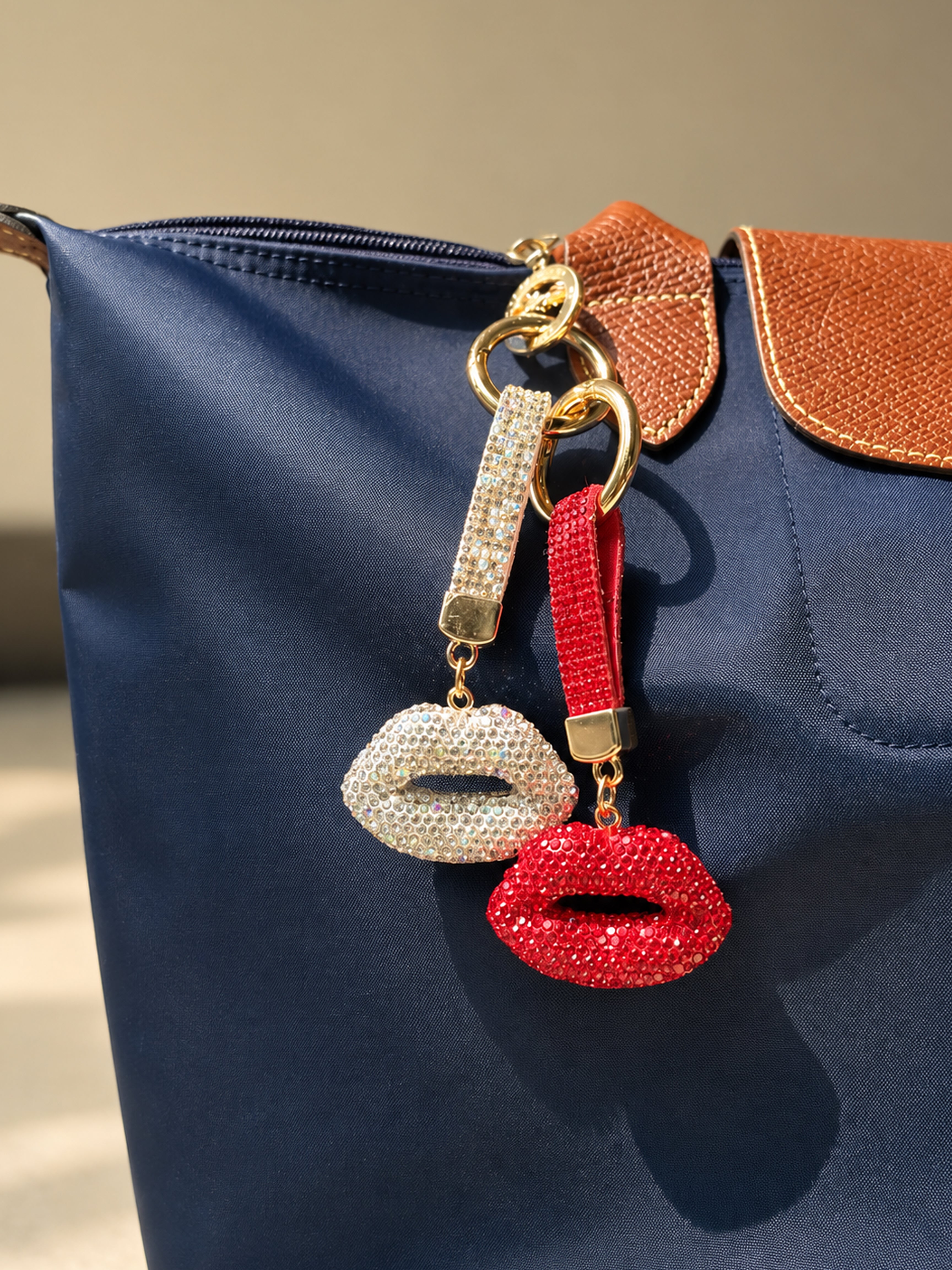 Lips Don't Lie Crystal Charm