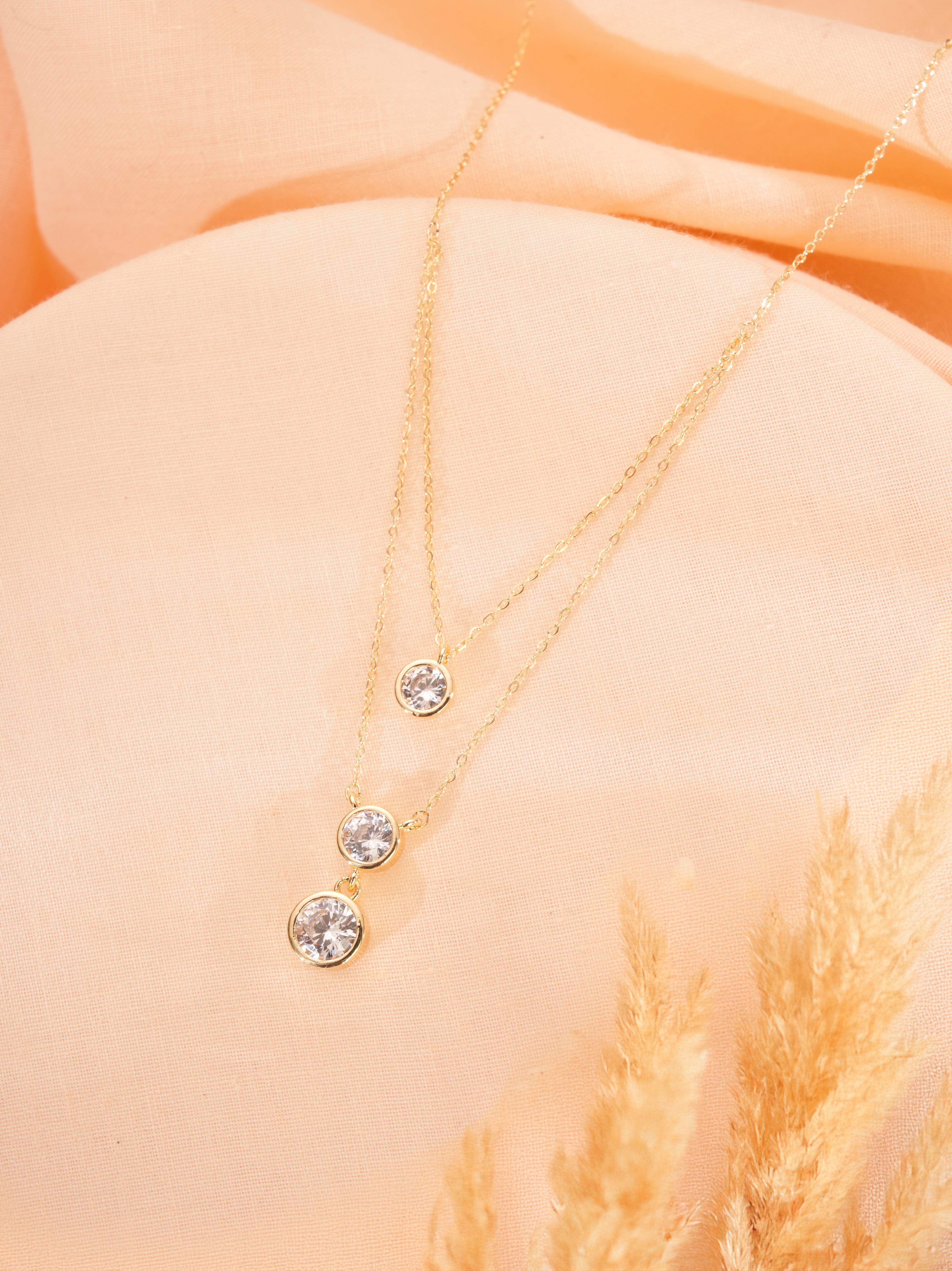 Twin Diamond Necklace