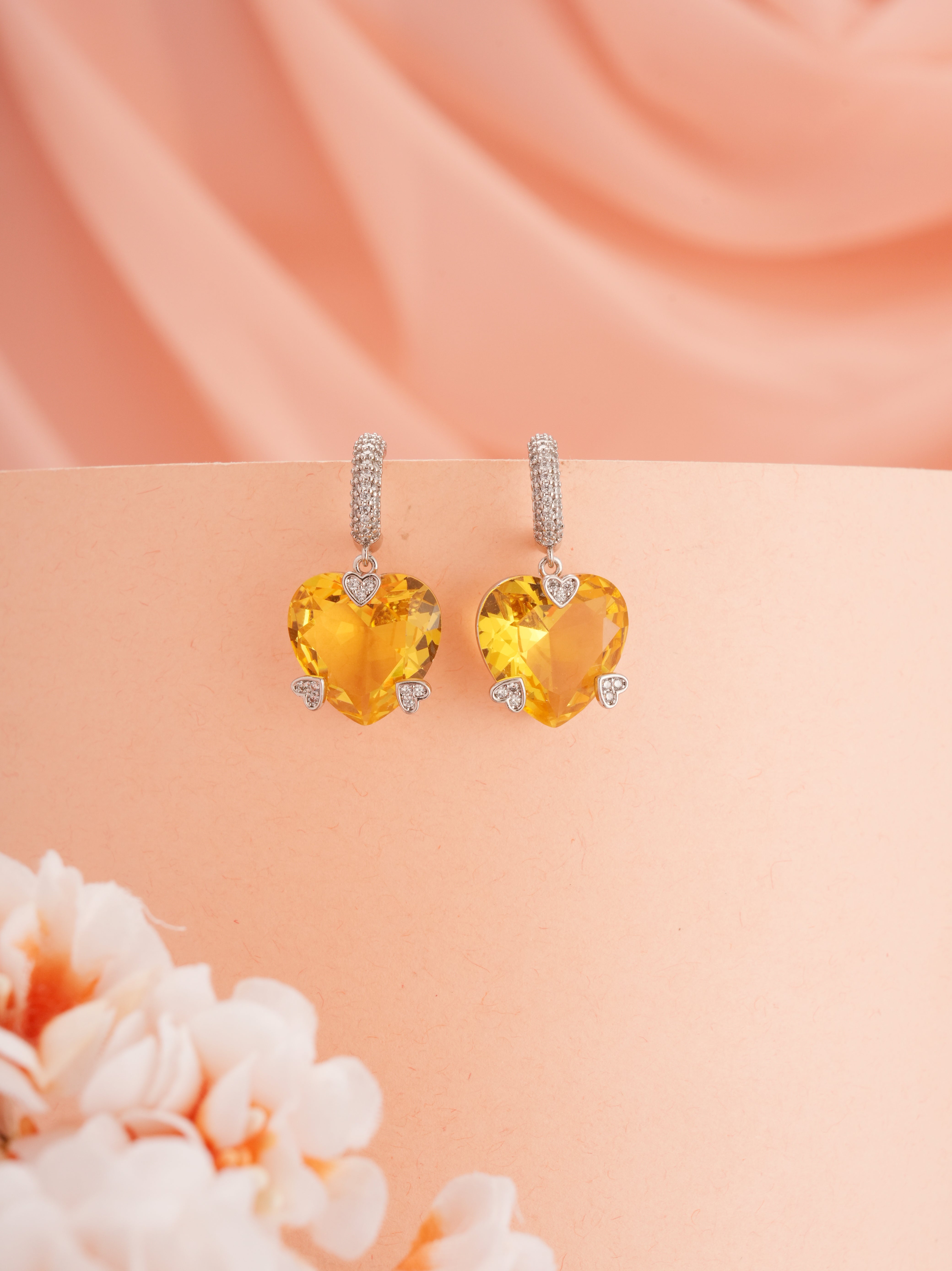 Citrine Diamond Rush Earring