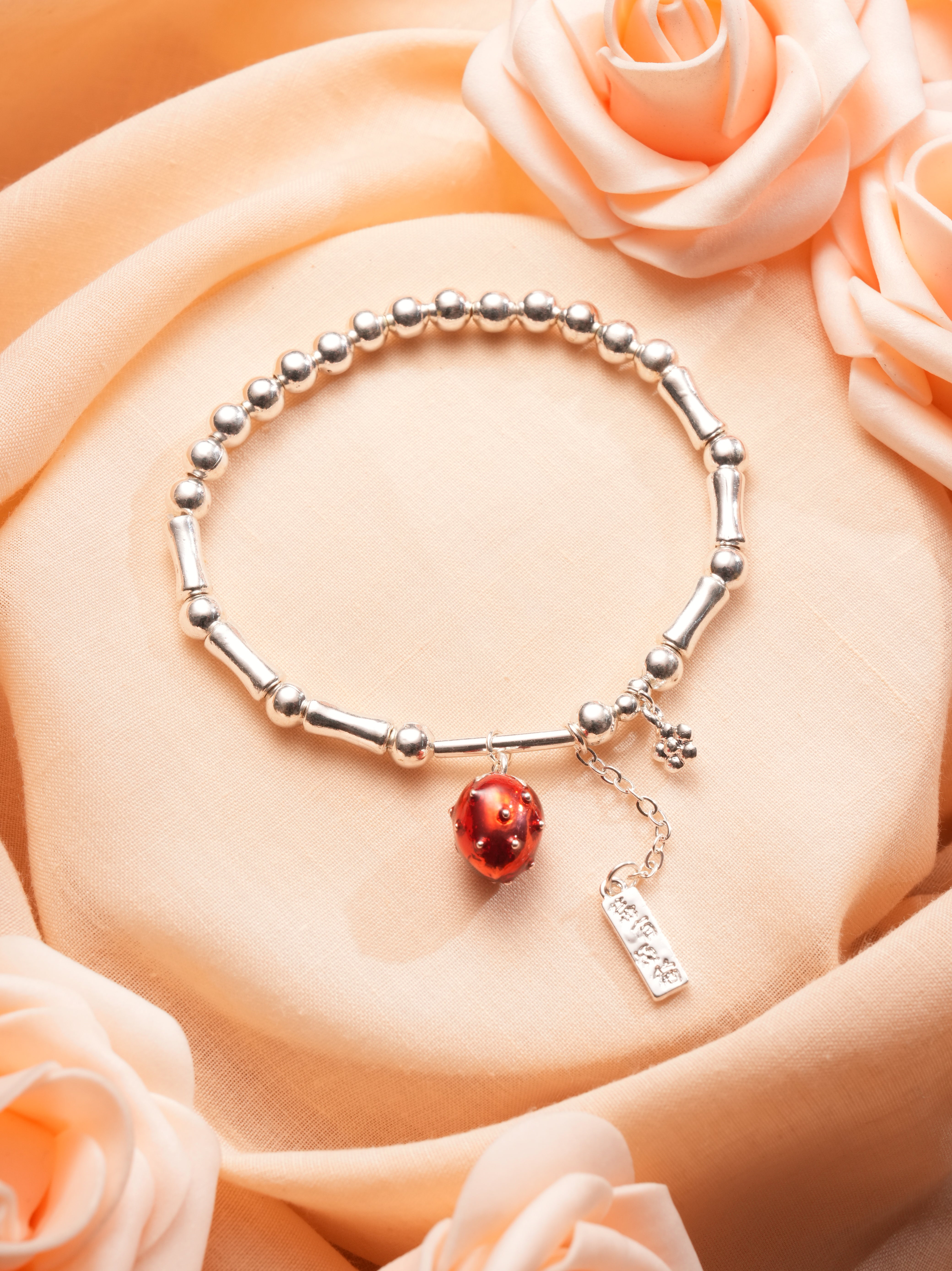 Crimson Charm Bracelet