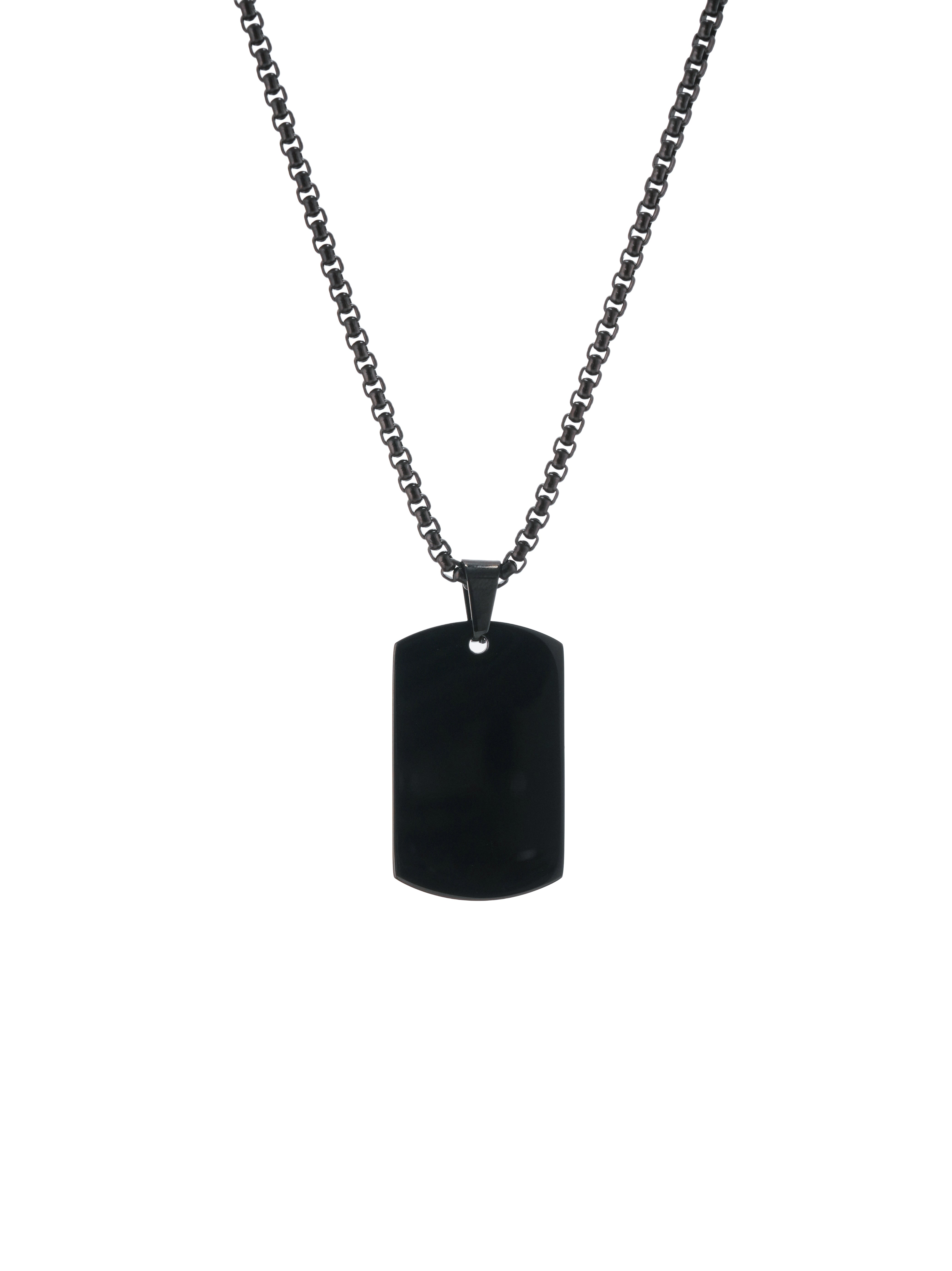 Aurum Tag Pendant Black