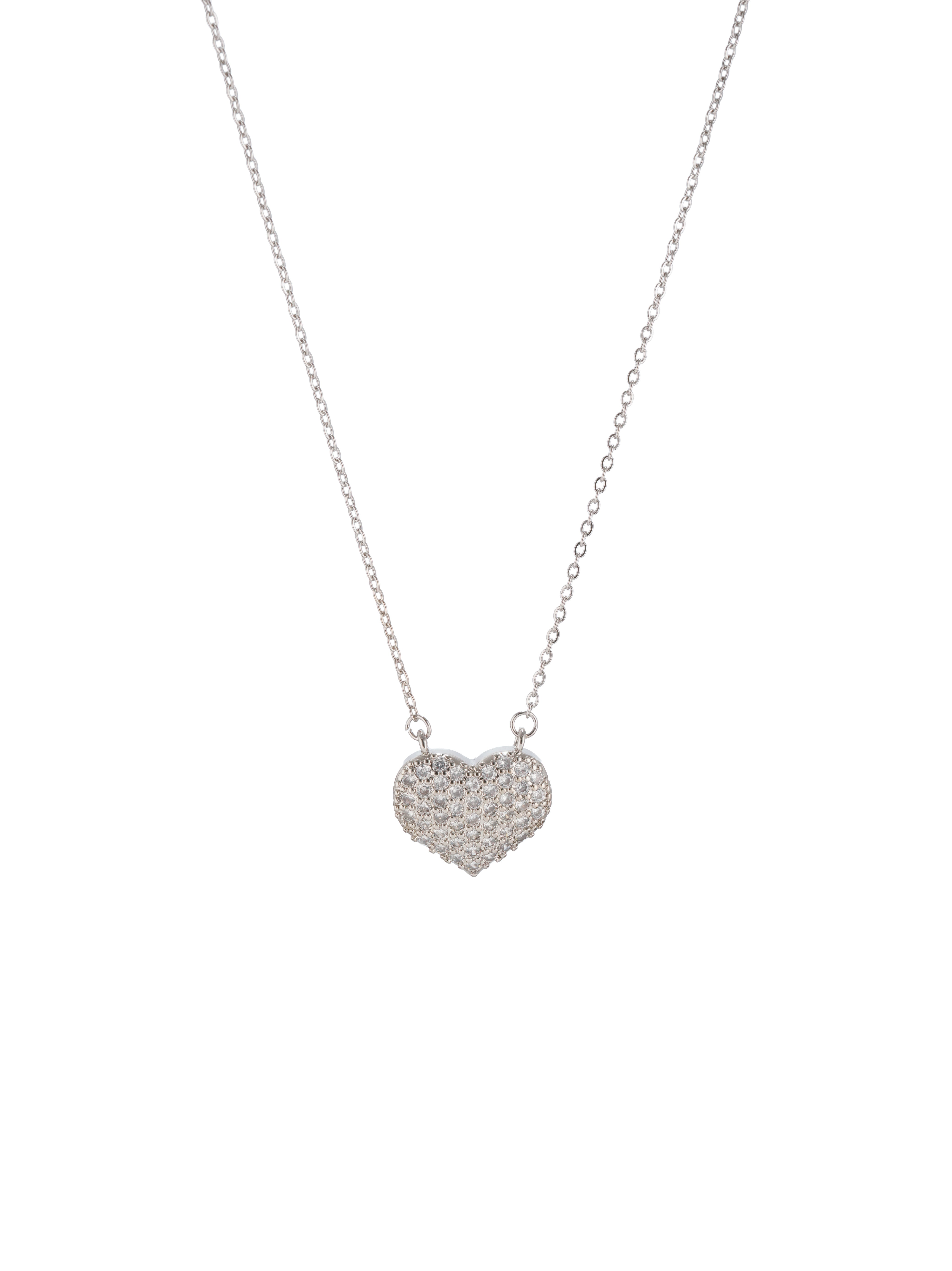 Celeste Heart Pavé Necklace