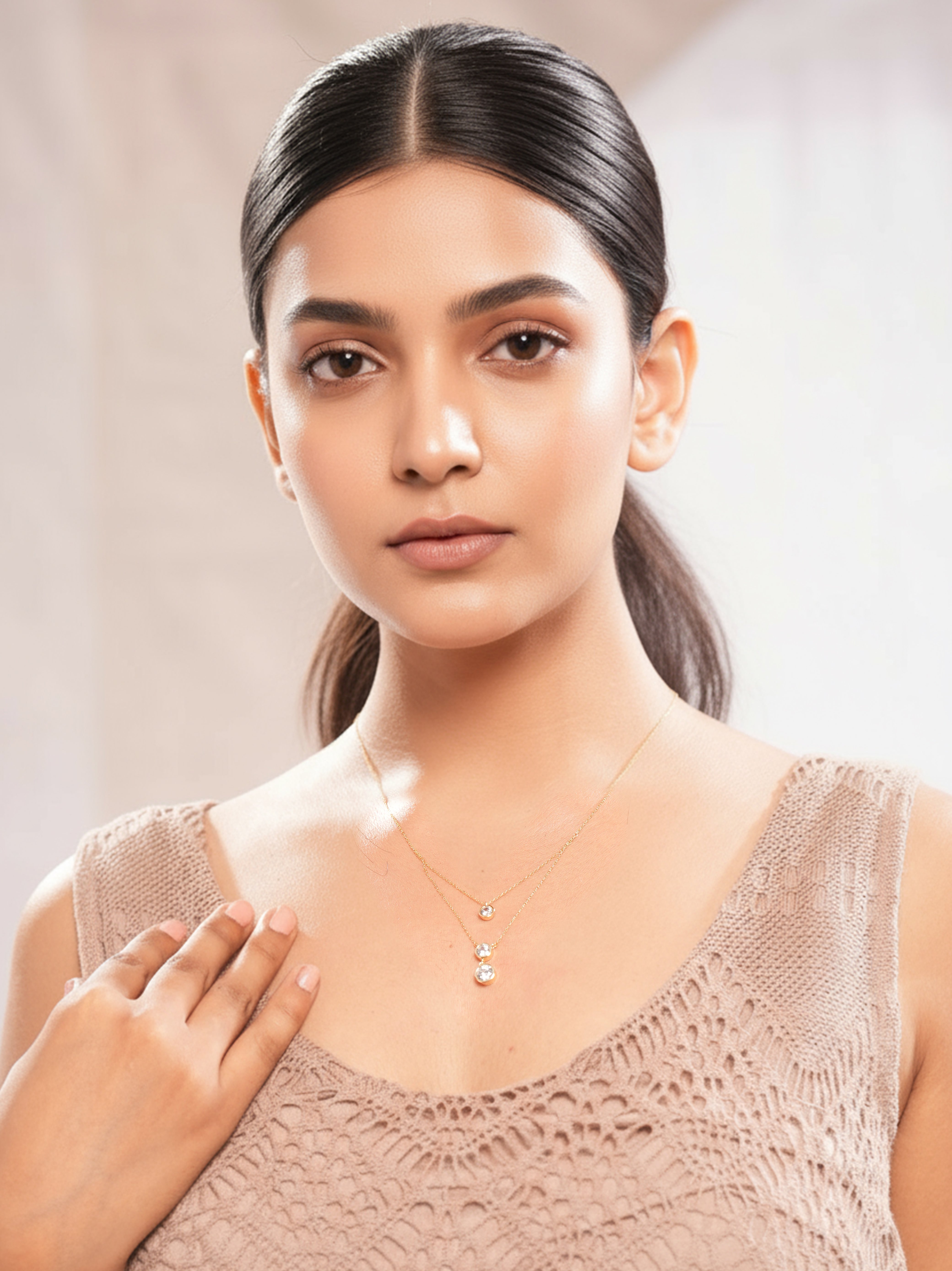 Twin Diamond Necklace