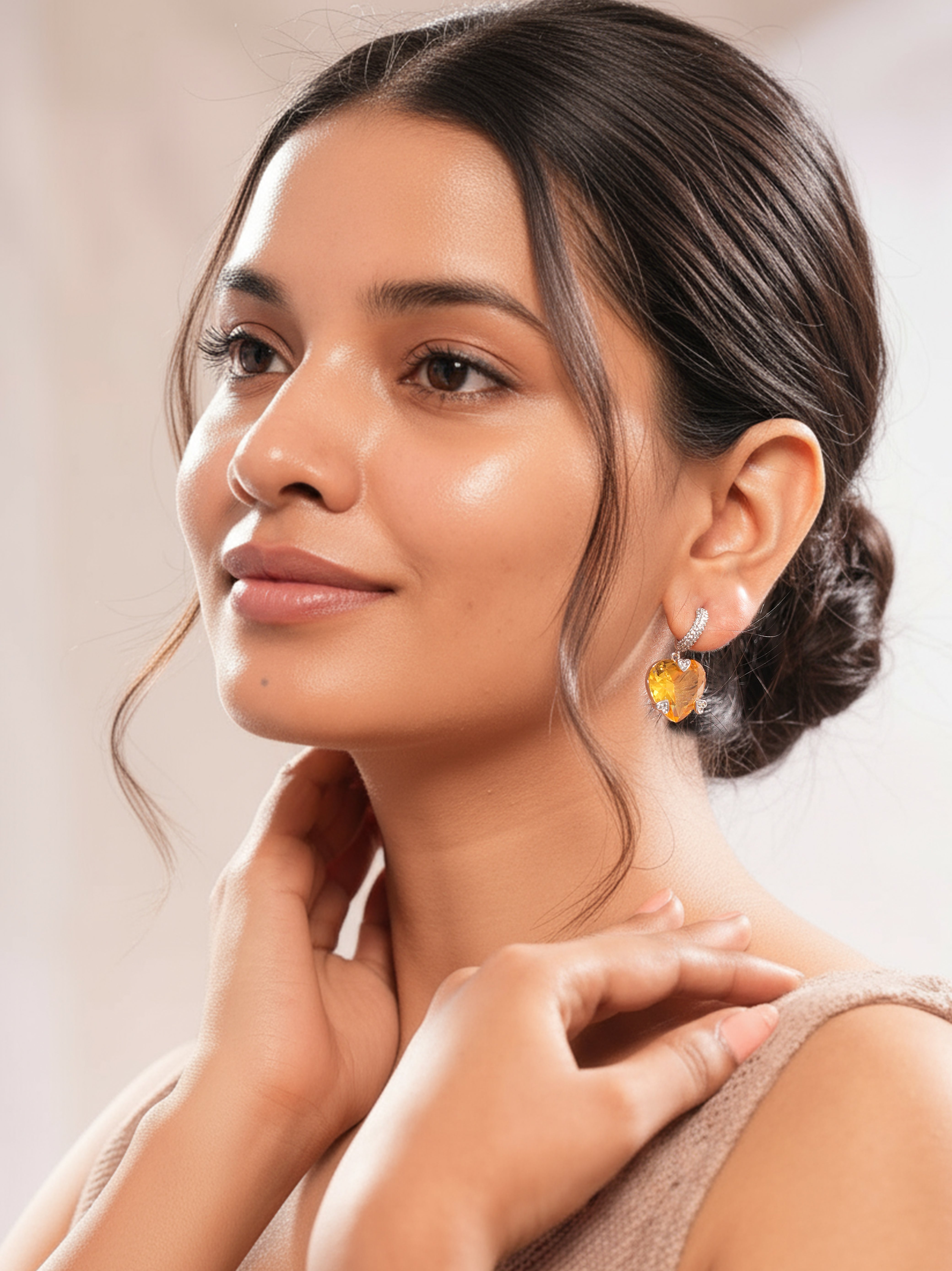 Citrine Diamond Rush Earring