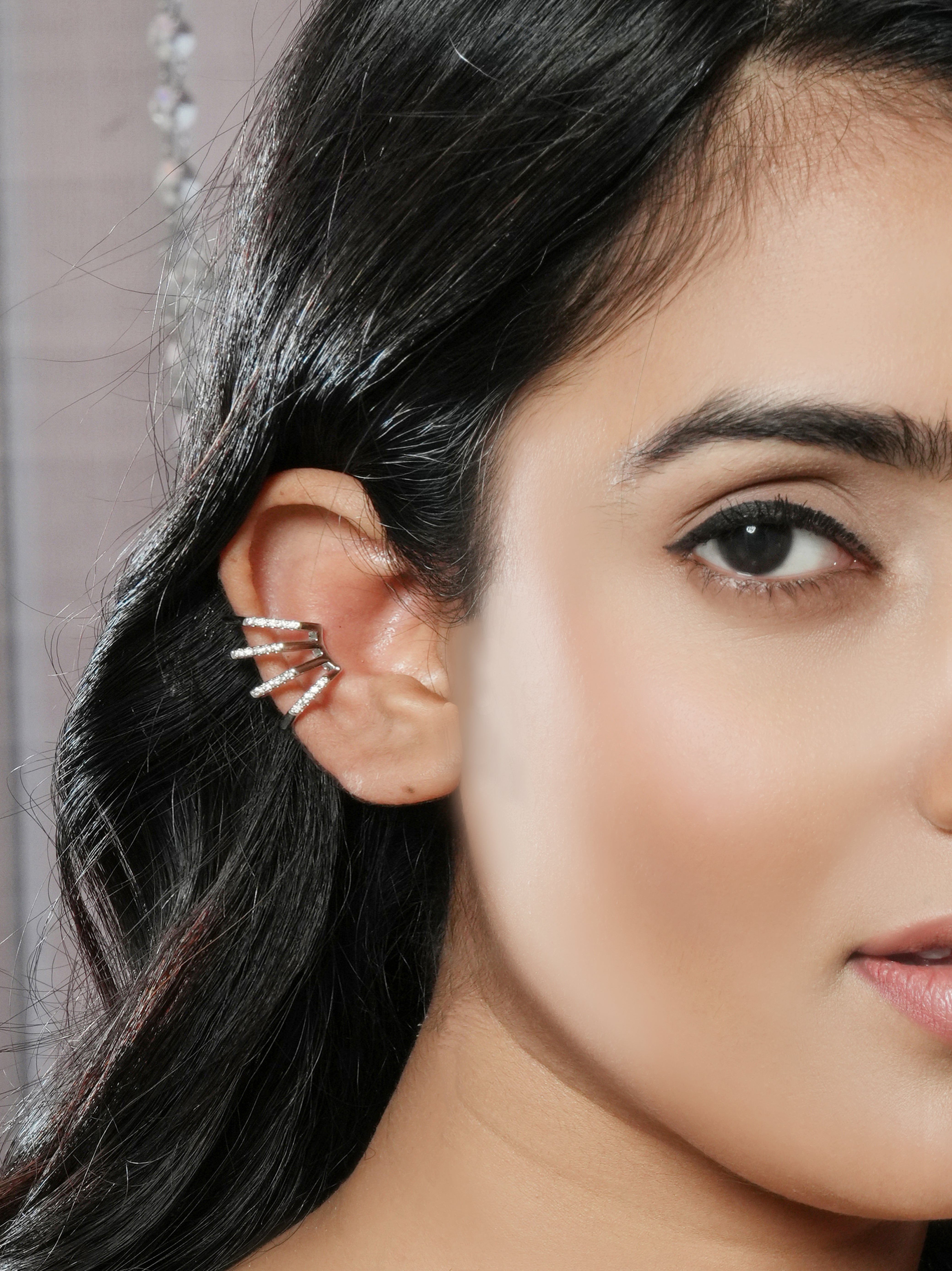 Starlit Spikes Ear Cuff