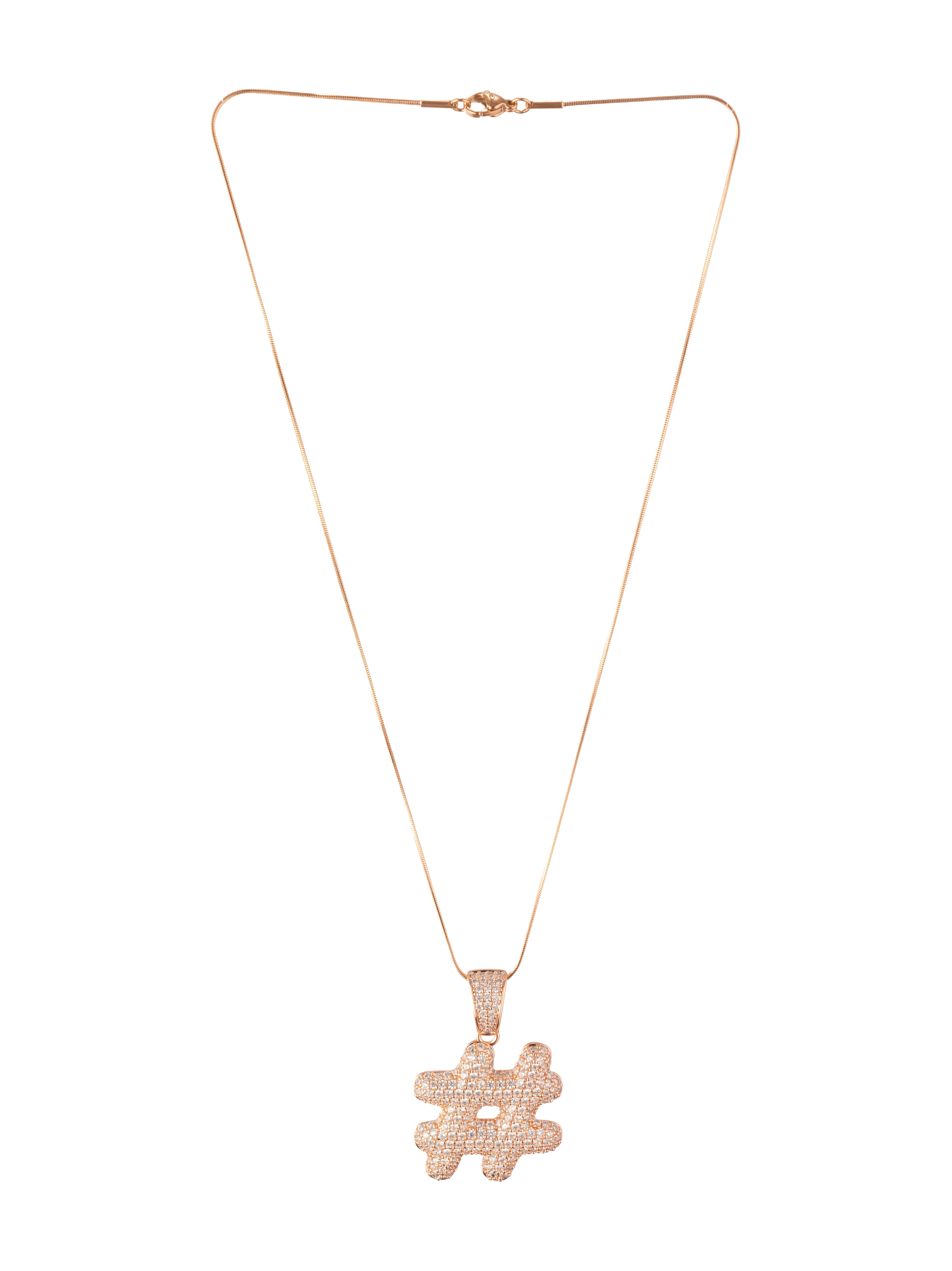 Hashtag Viral Pendant — 18K Gold Plated