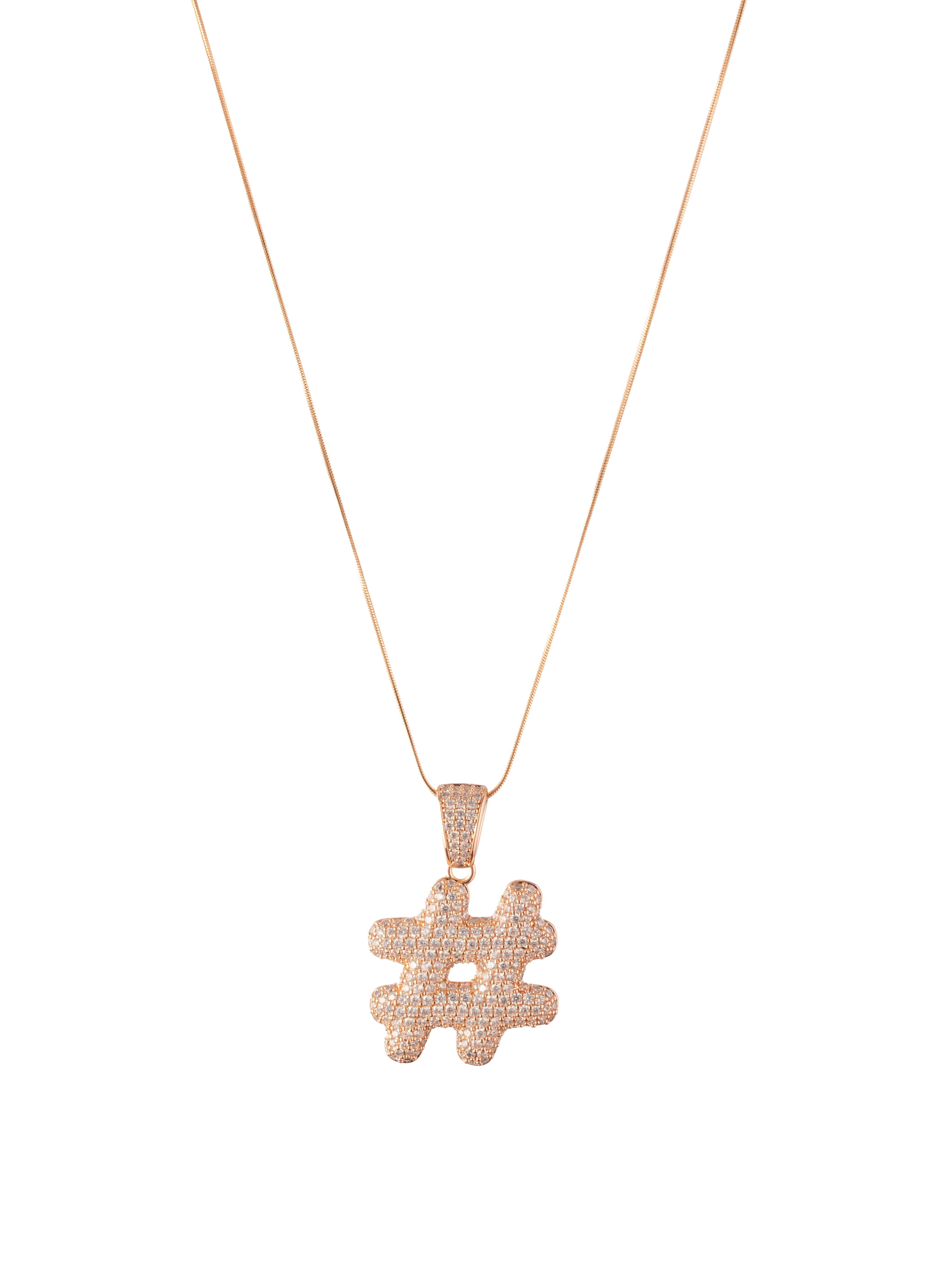 Hashtag Viral Pendant — 18K Gold Plated