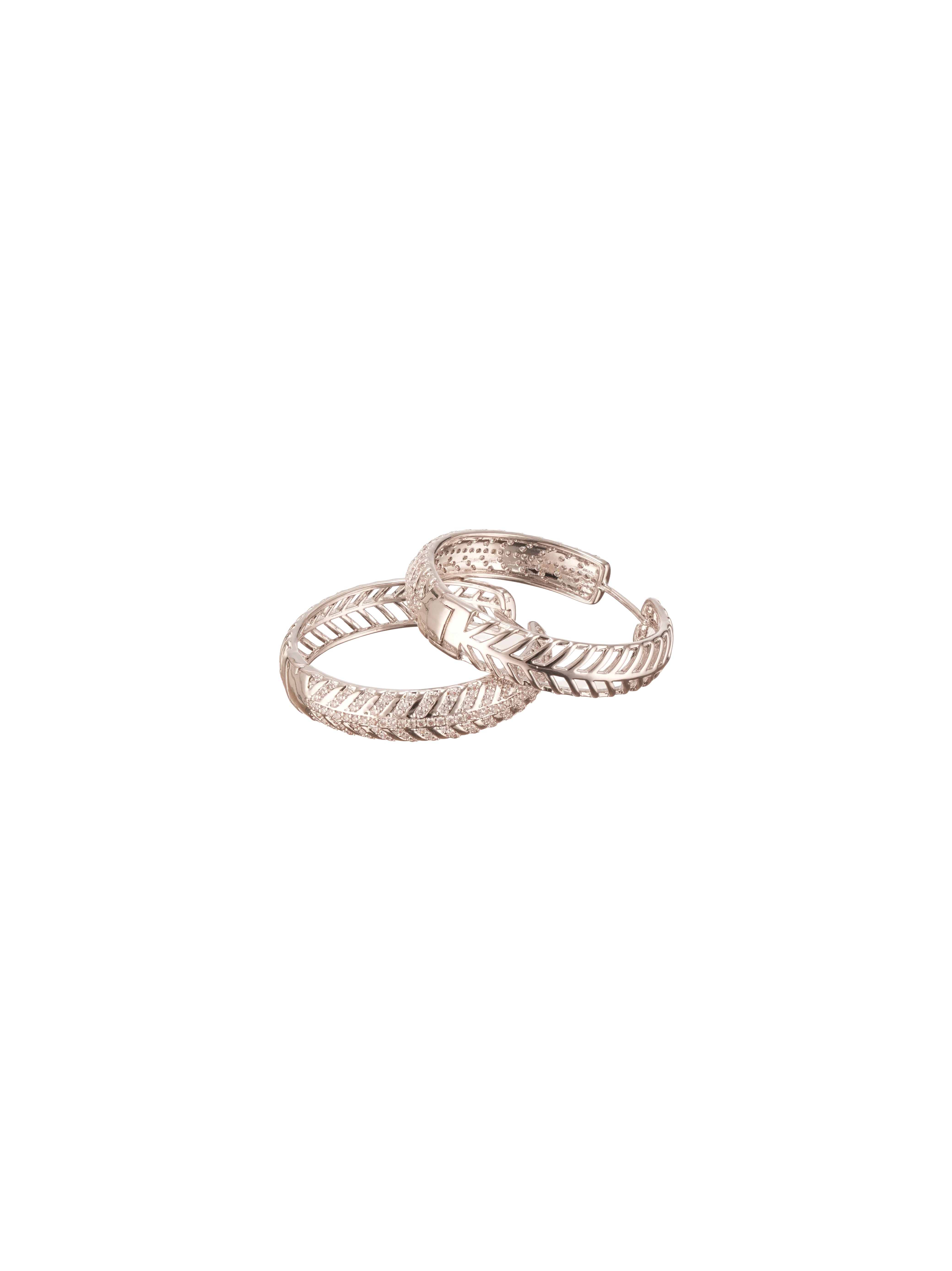 Silver Willow Hoops