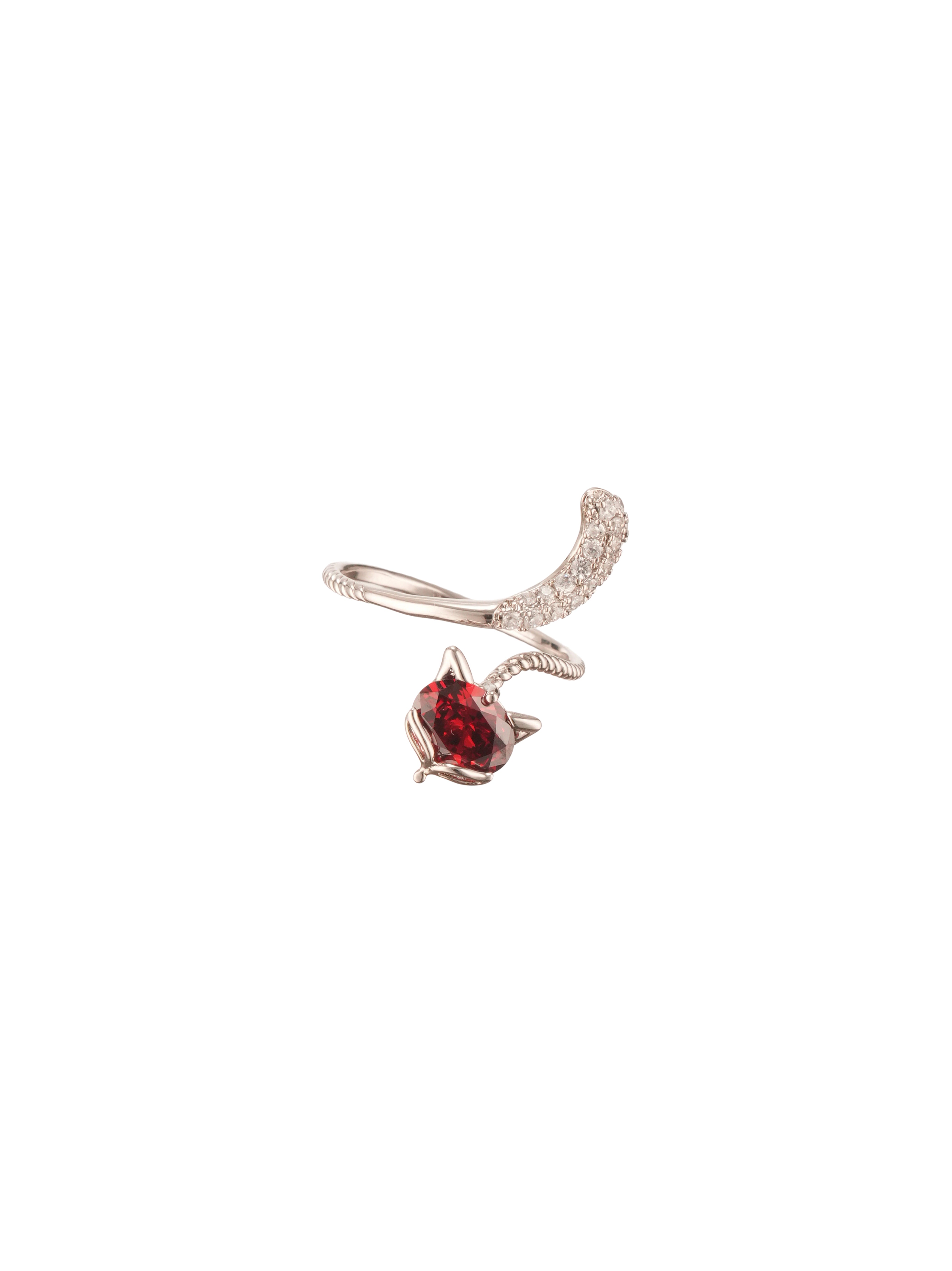 Crimson Poise Ring
