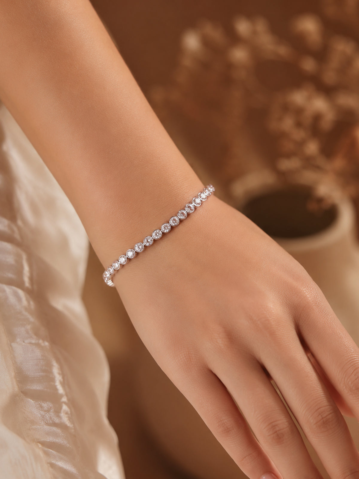 Classic Silver Tennis Bracelet
