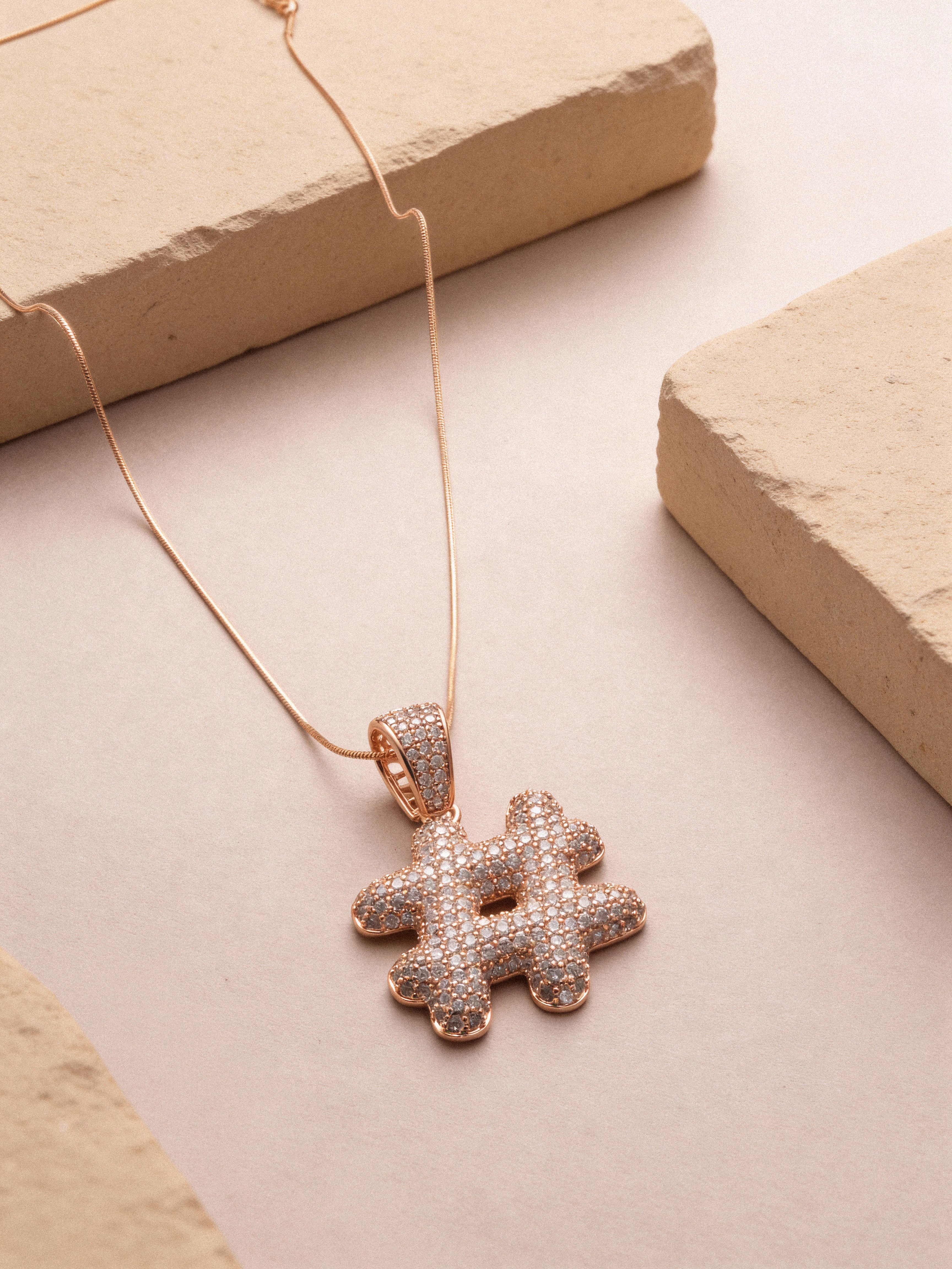 Hashtag Viral Pendant — 18K Gold Plated