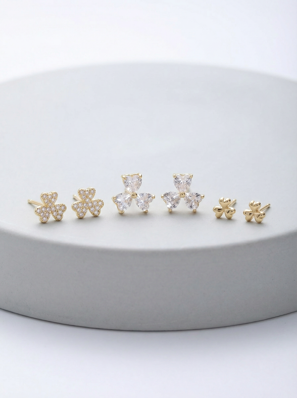 Mini Floral Studs (Set Of 3)
