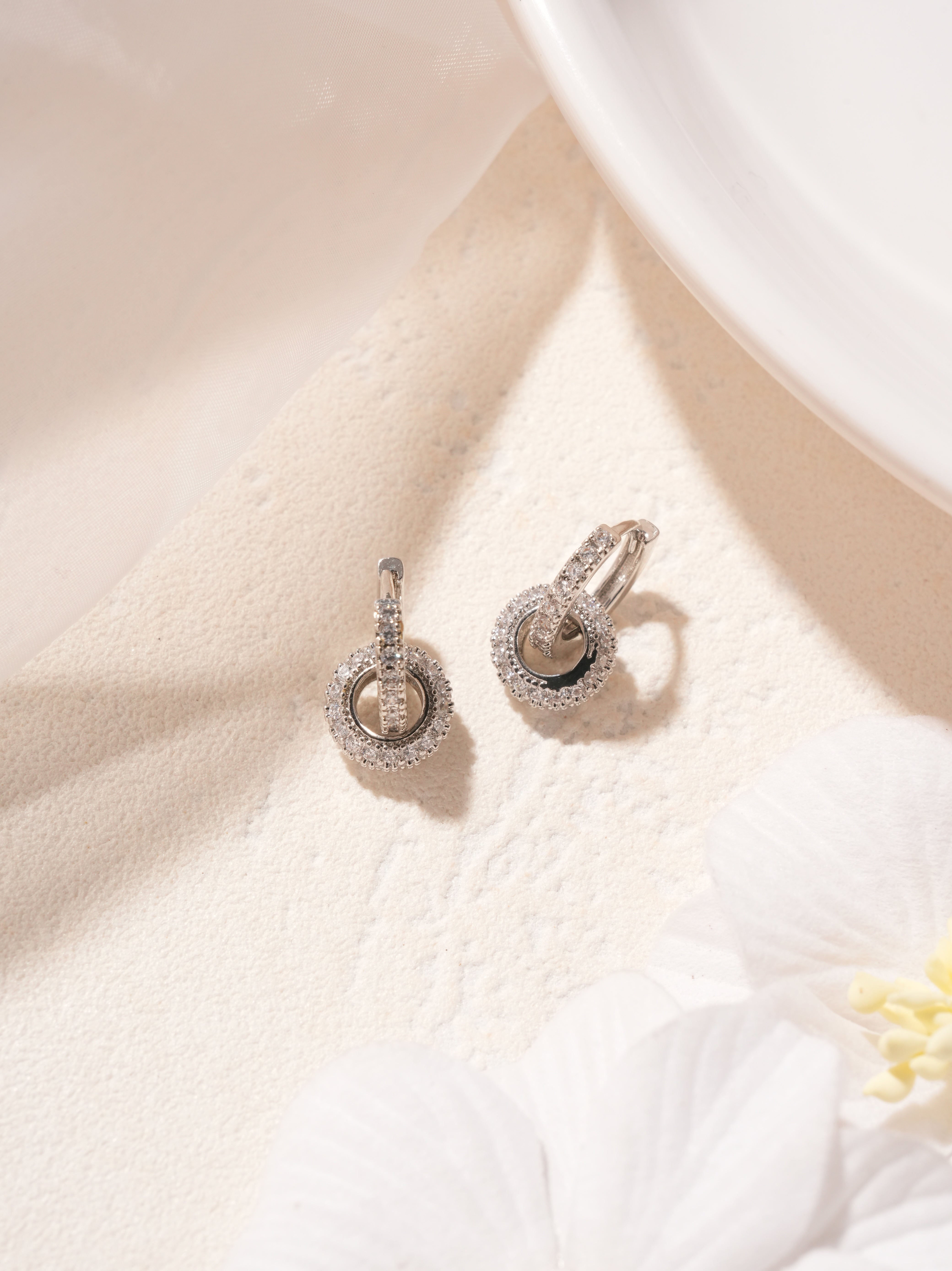 Silver Twisted Hoops