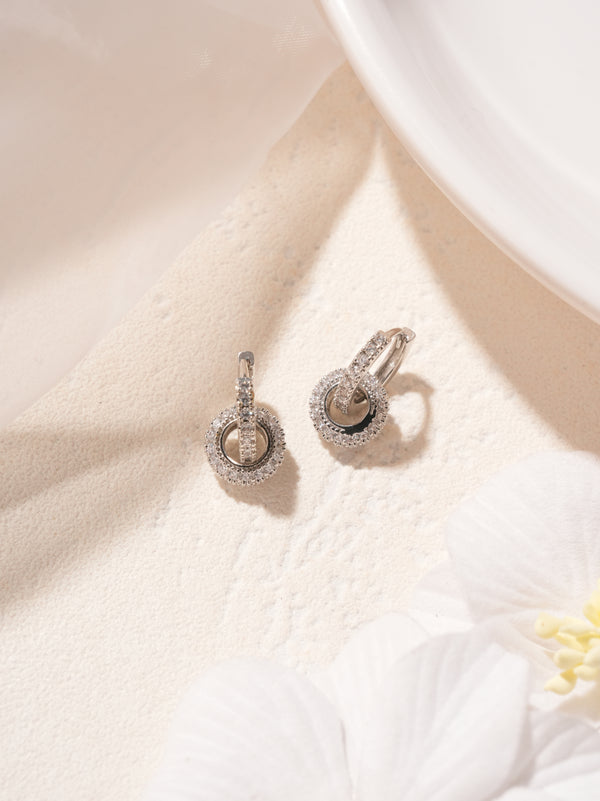 Silver Twisted Hoops