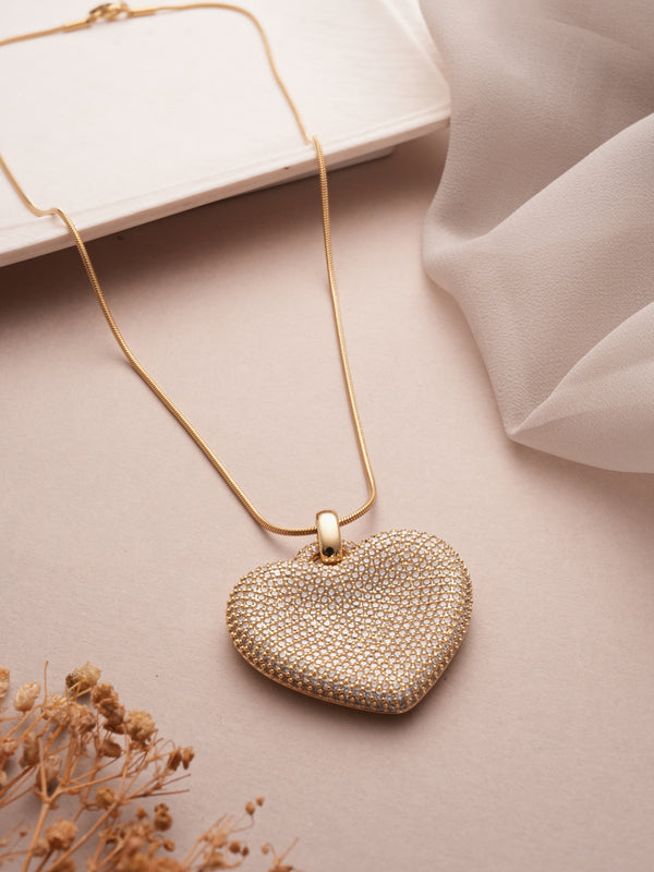 Cold Heart Pendant — 18K Gold Plated