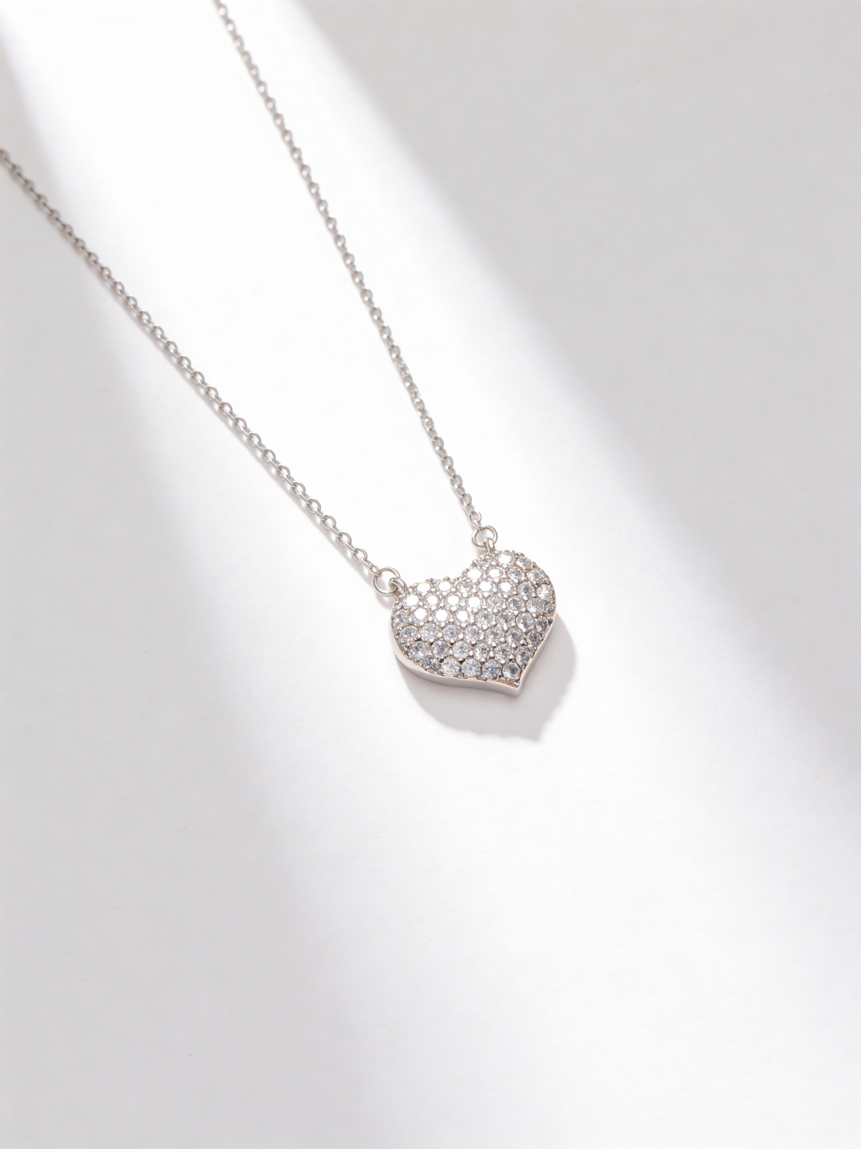 Celeste Heart Pavé Necklace