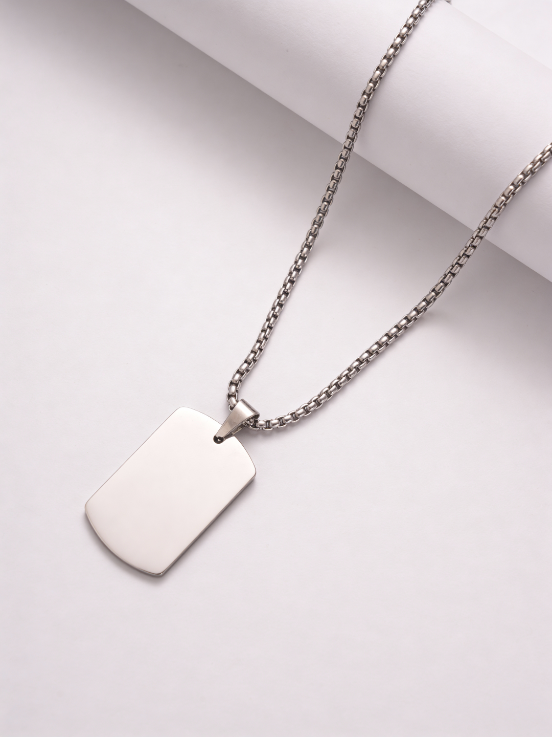 Aurum Tag Pendant Silver