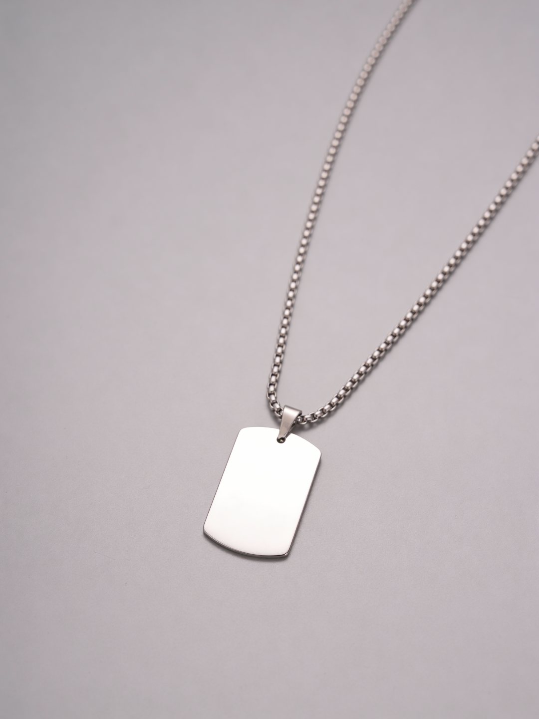 Aurum Tag Pendant Silver