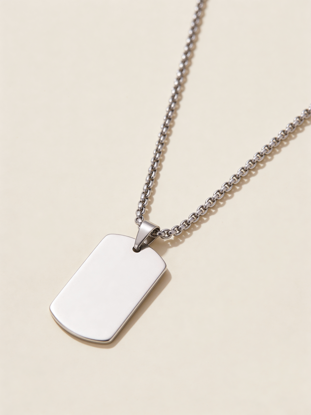 Aurum Tag Pendant Silver