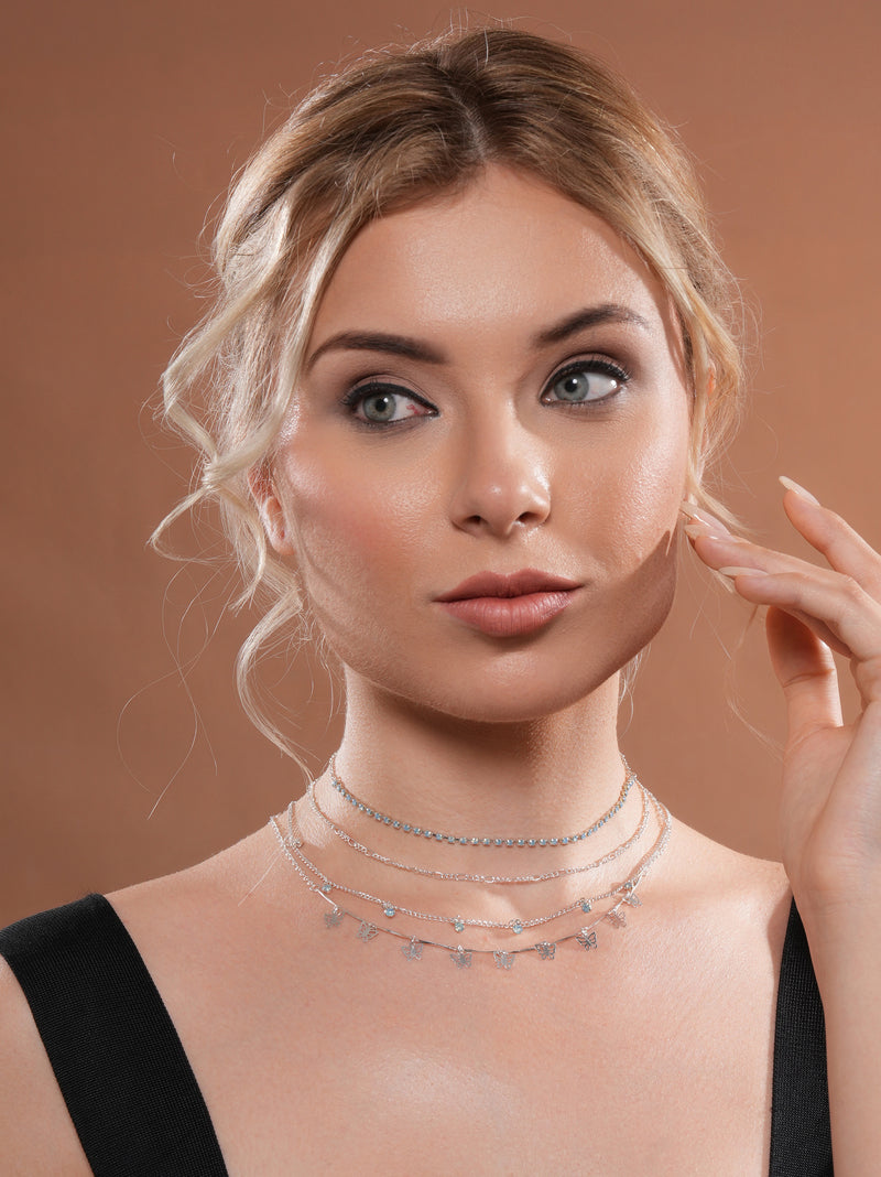 Butterfly Charm Layers Necklace