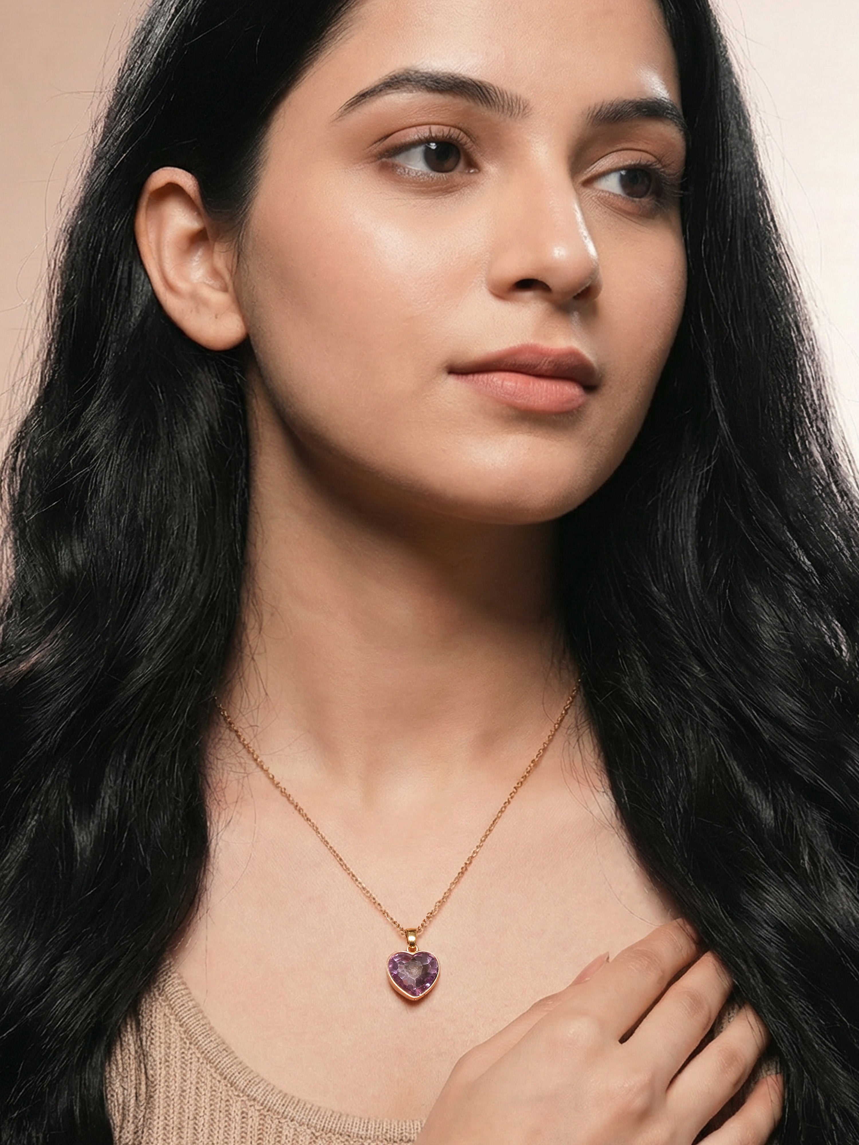 Champagne Heart Pendant