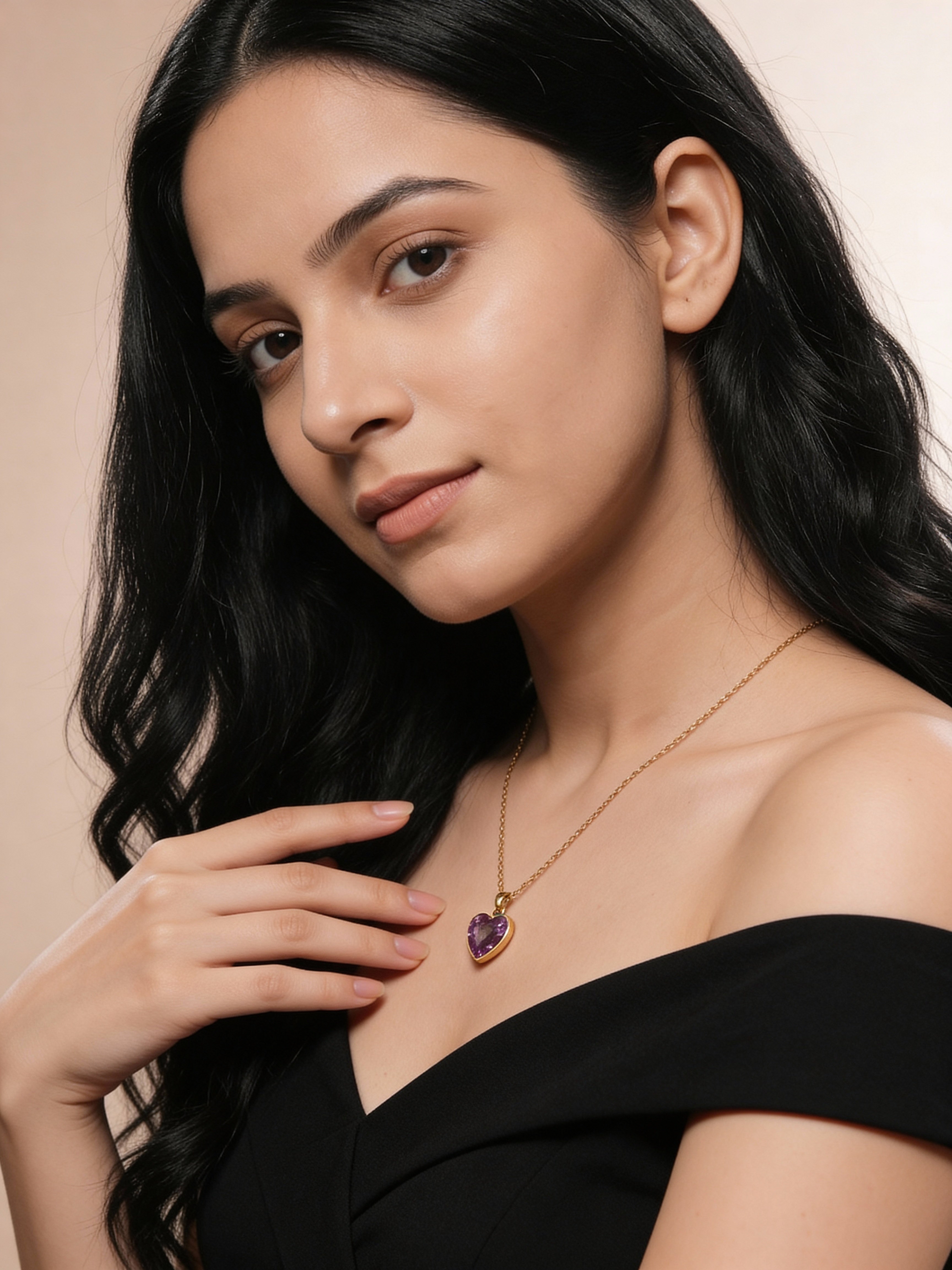 Champagne Heart Pendant