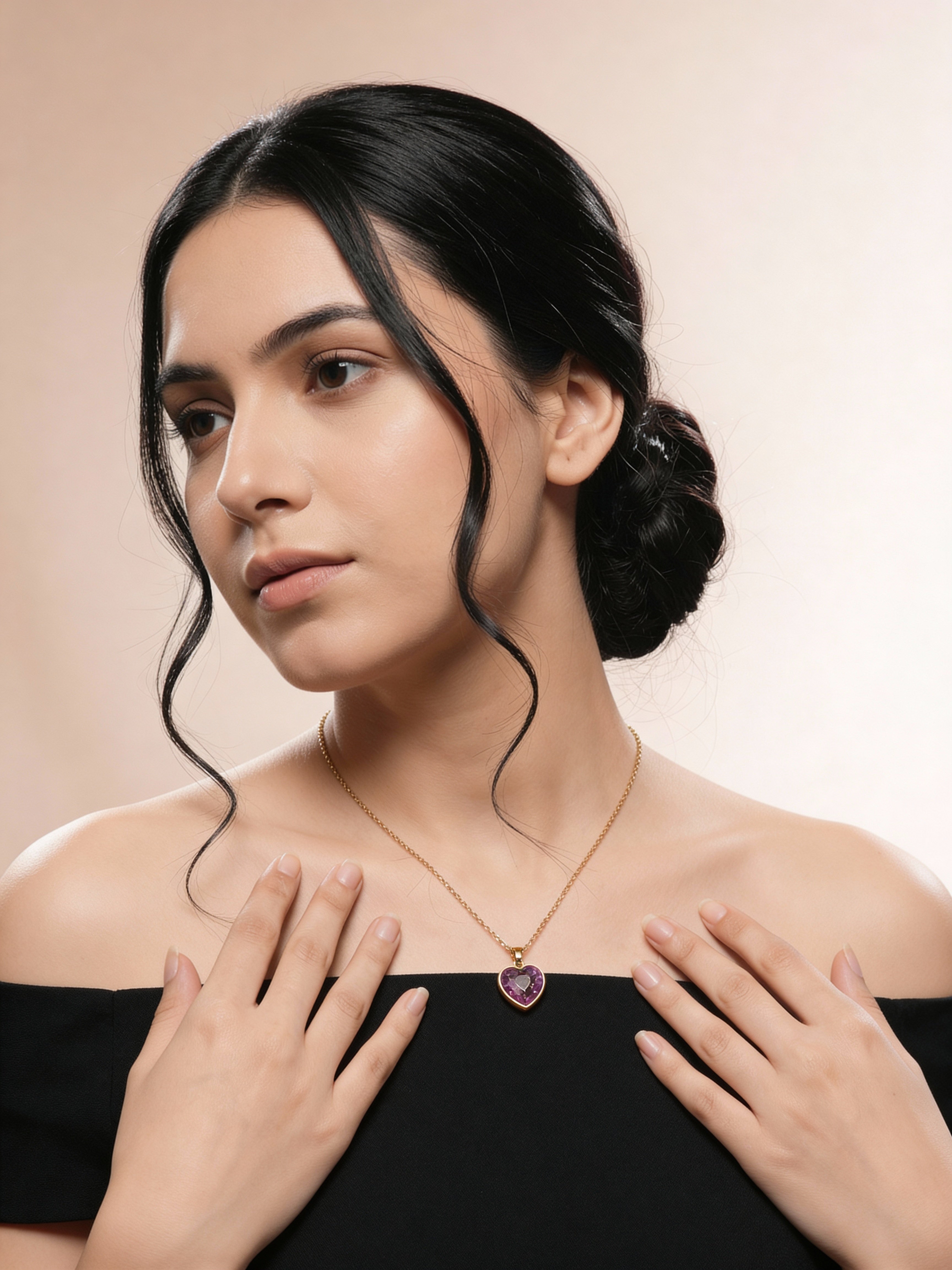 Champagne Heart Pendant