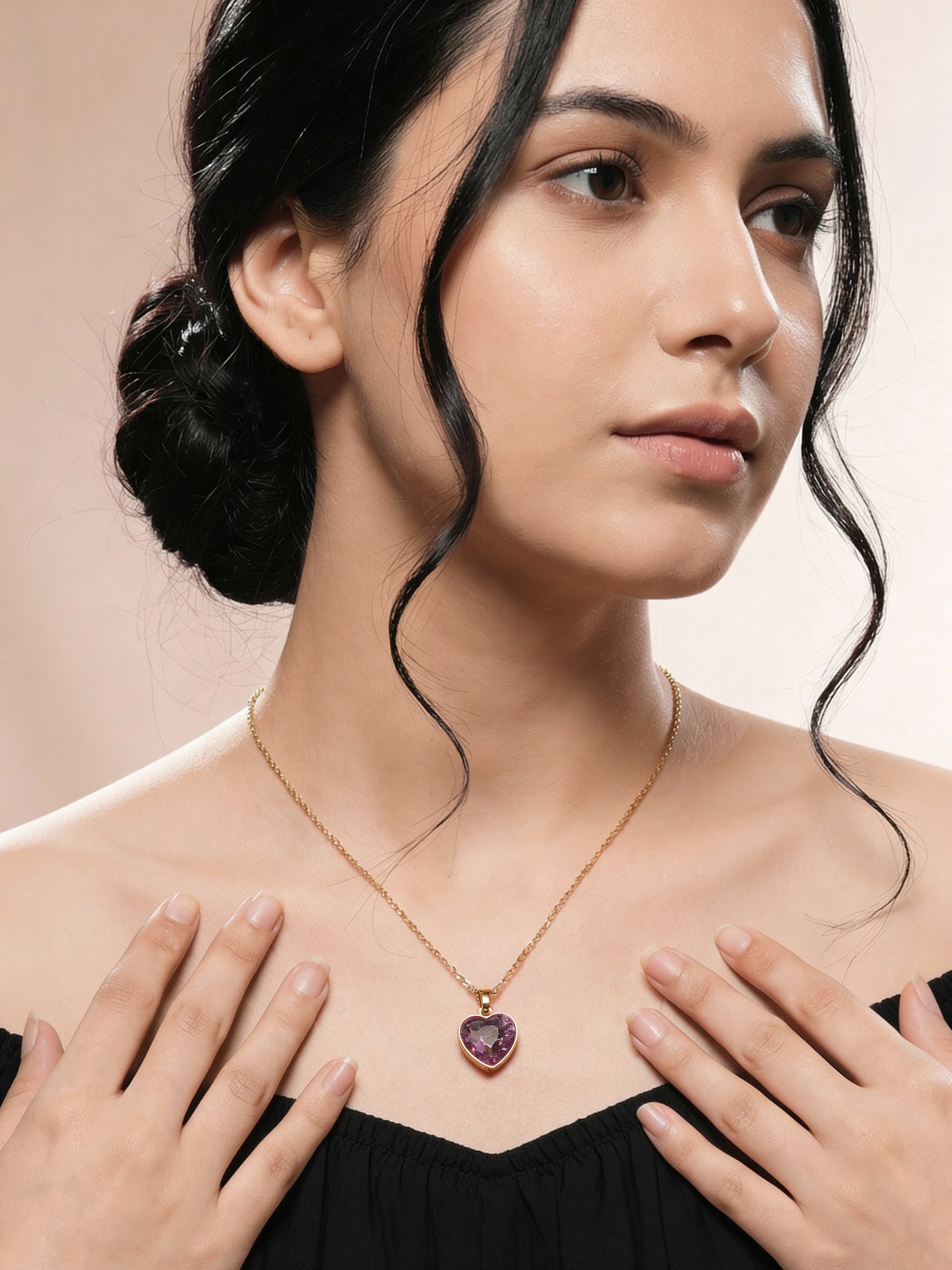 Champagne Heart Pendant