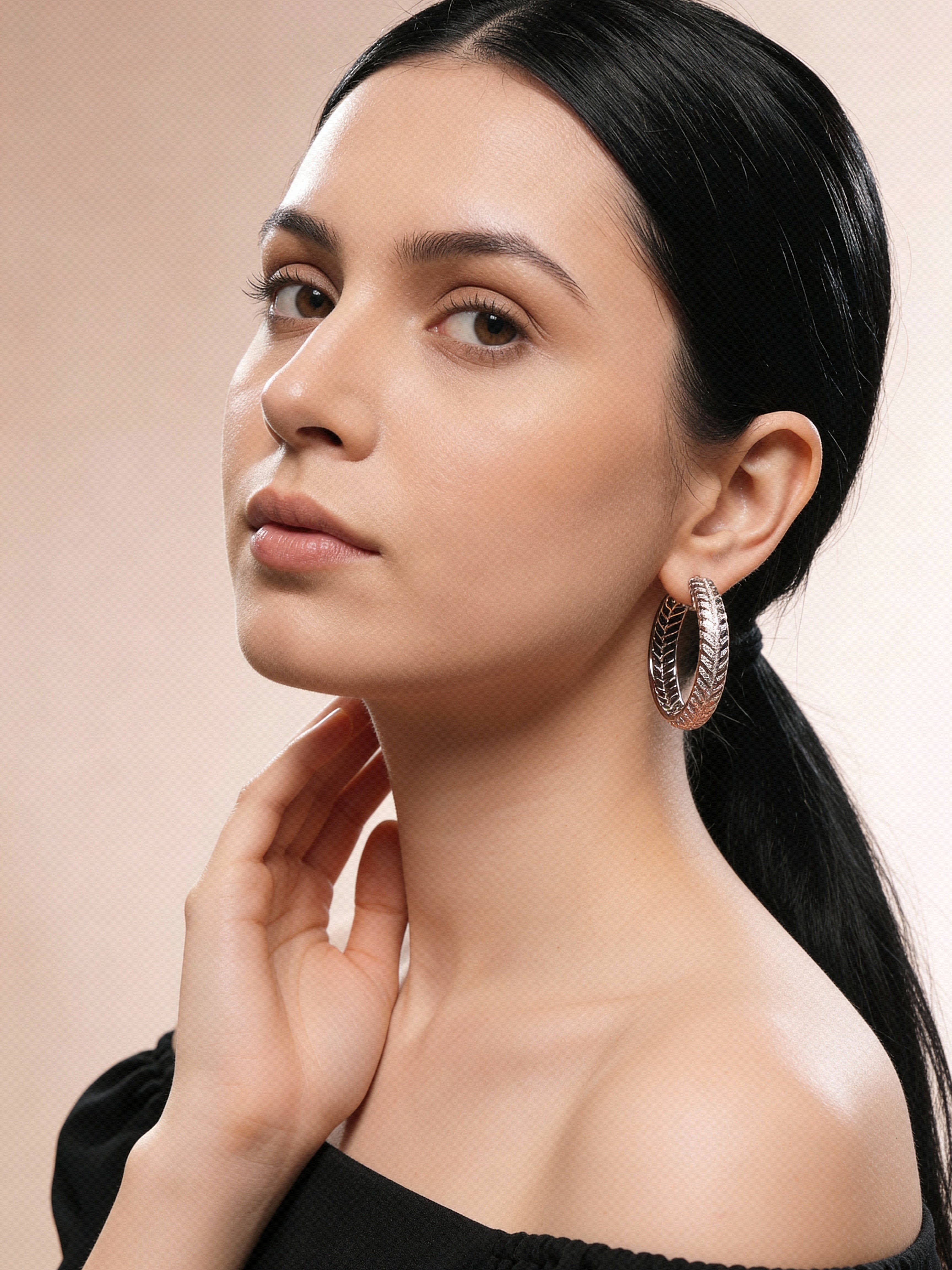 Silver Willow Hoops