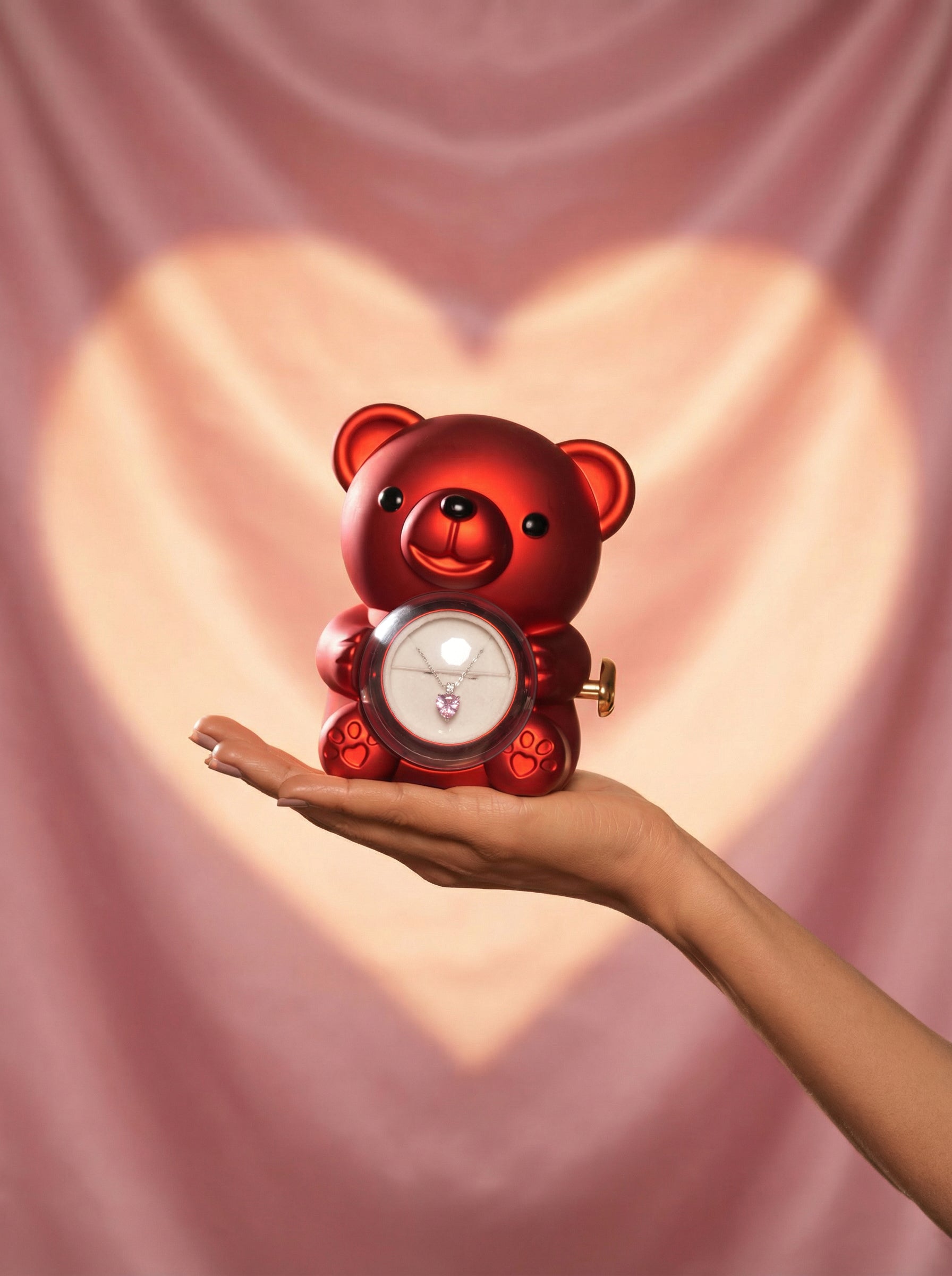 Pink Heart Promise Necklace