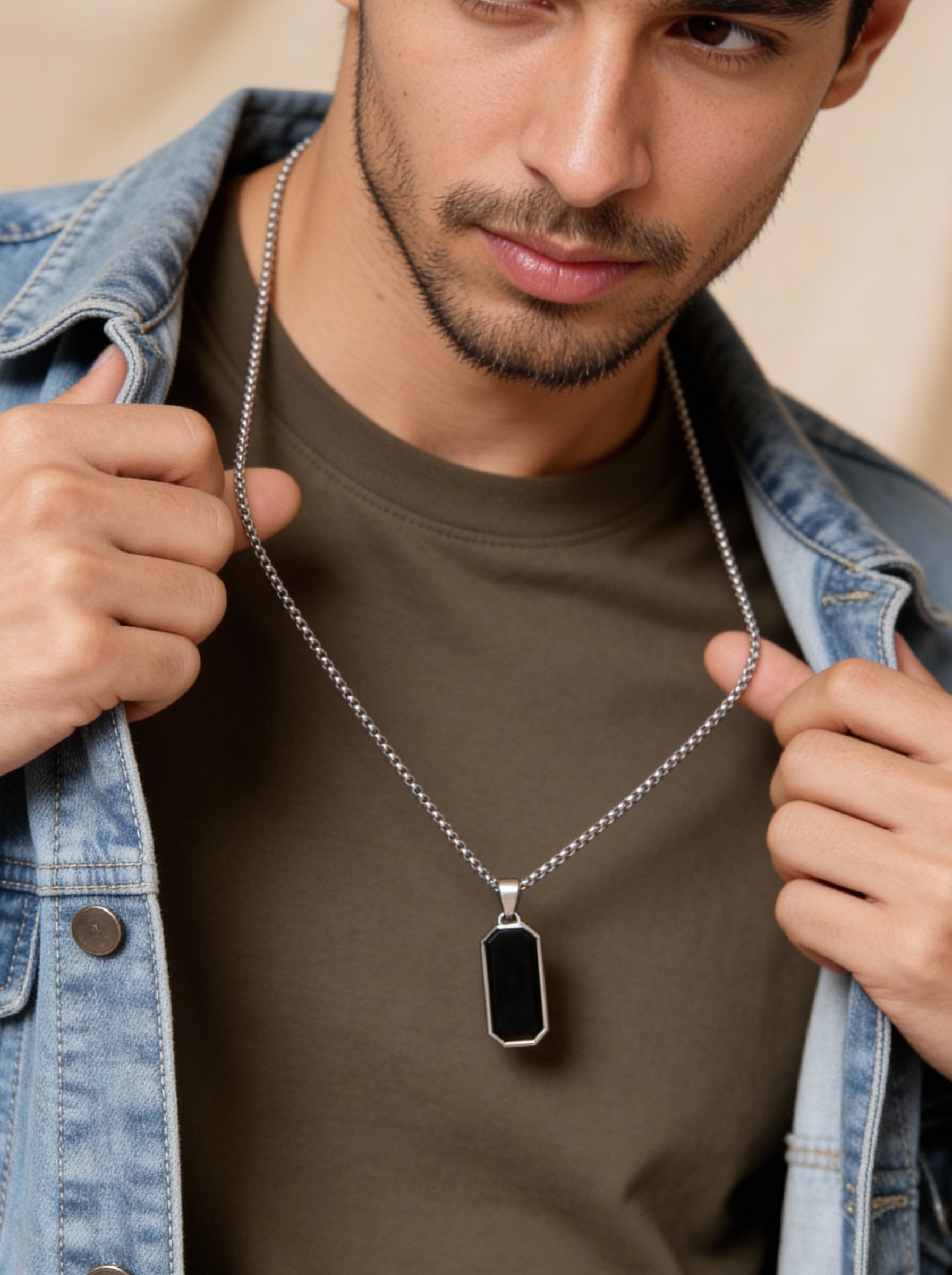 Shadow Crest Tag Pendant