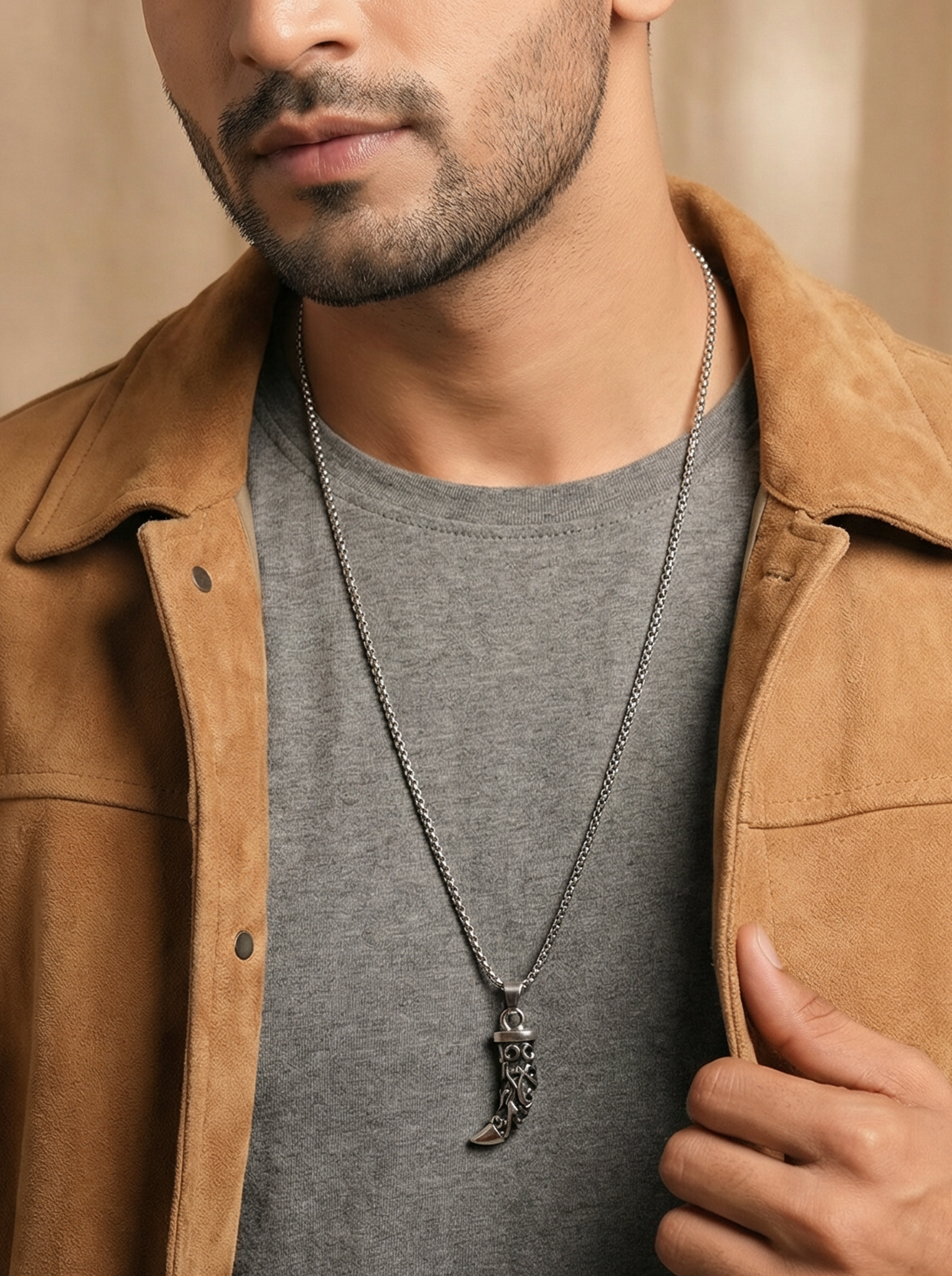 Obsidian Fang Pendant