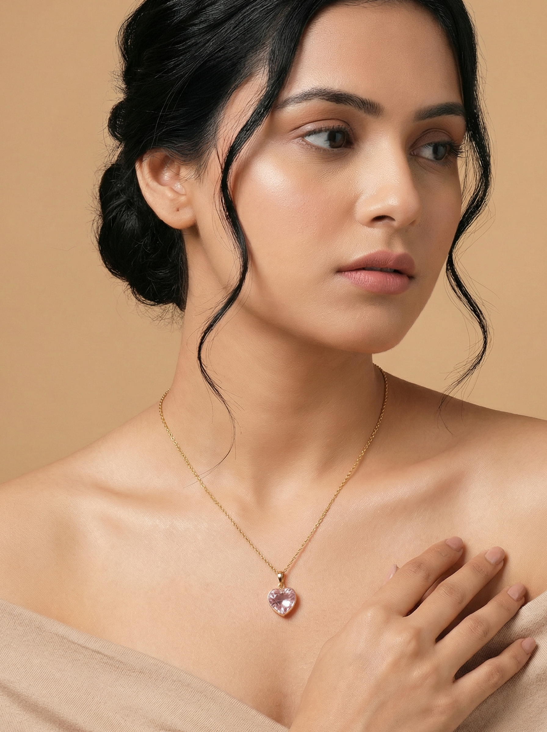 Champagne Heart Pendant