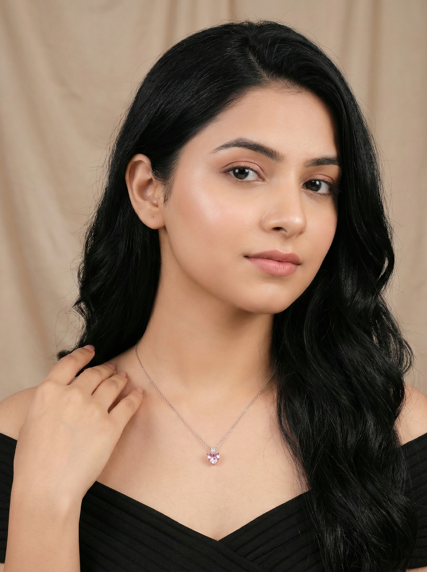 Pink Heart Promise Necklace