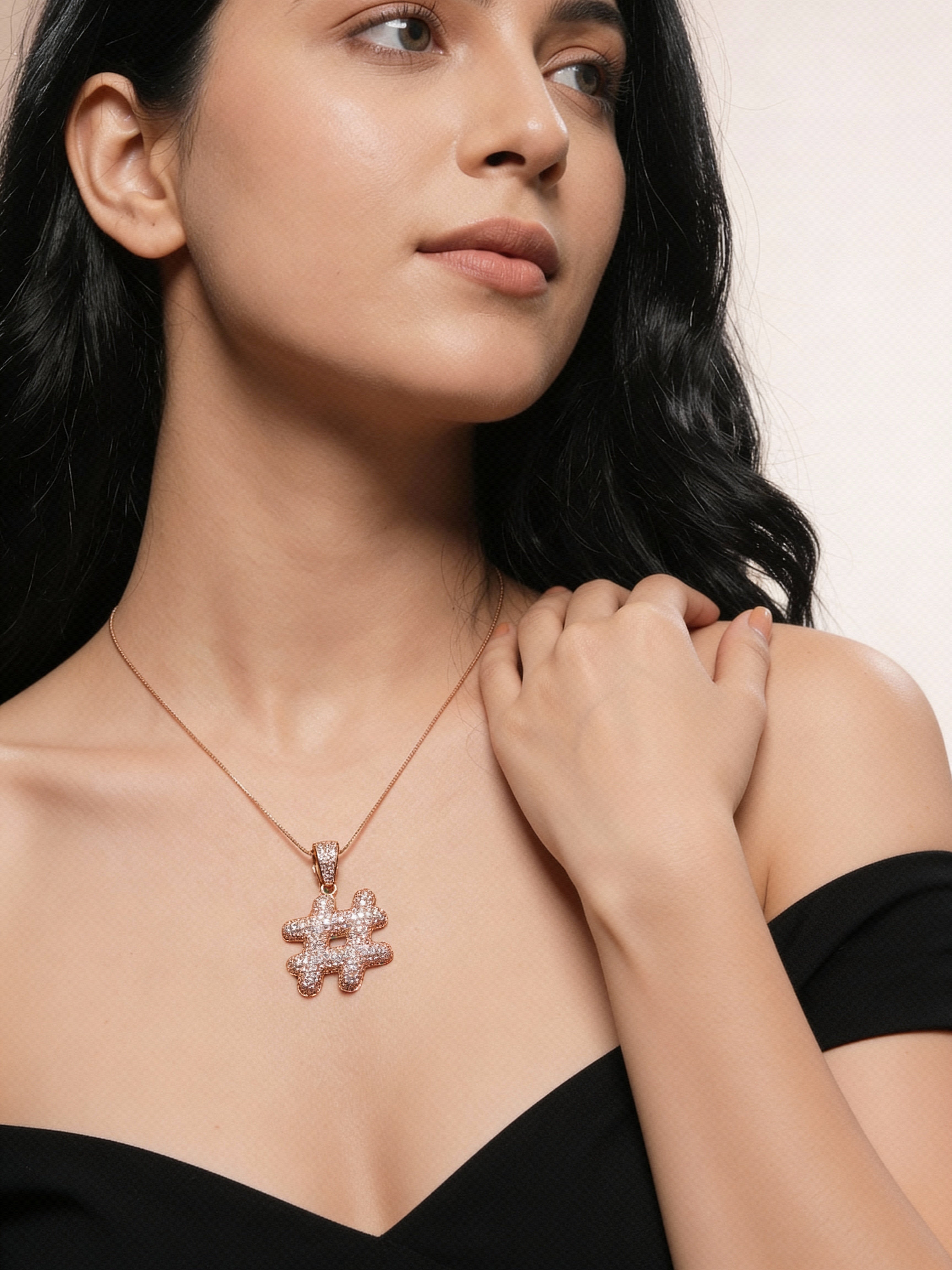Hashtag Viral Pendant — 18K Gold Plated
