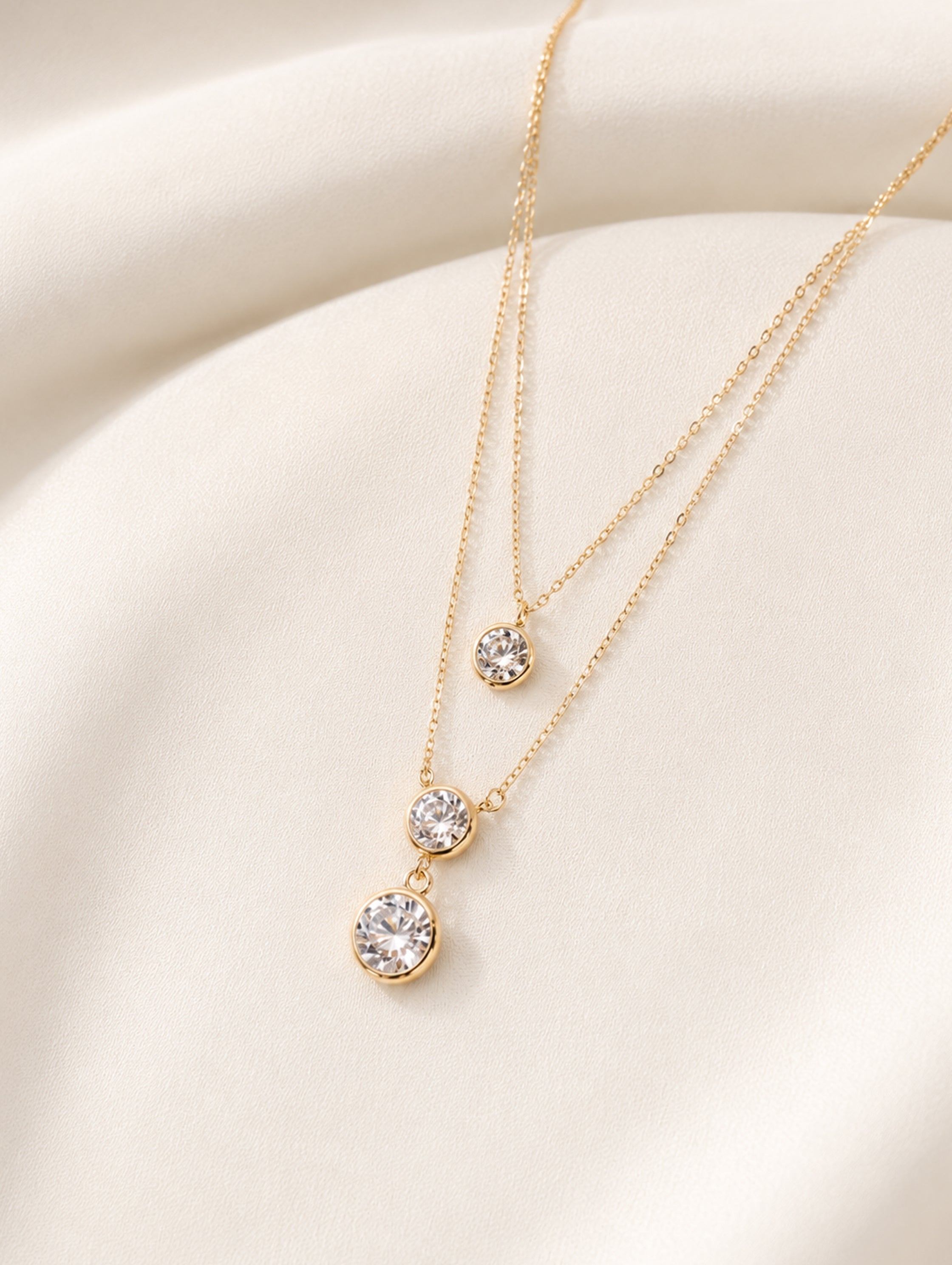 Twin Diamond Necklace